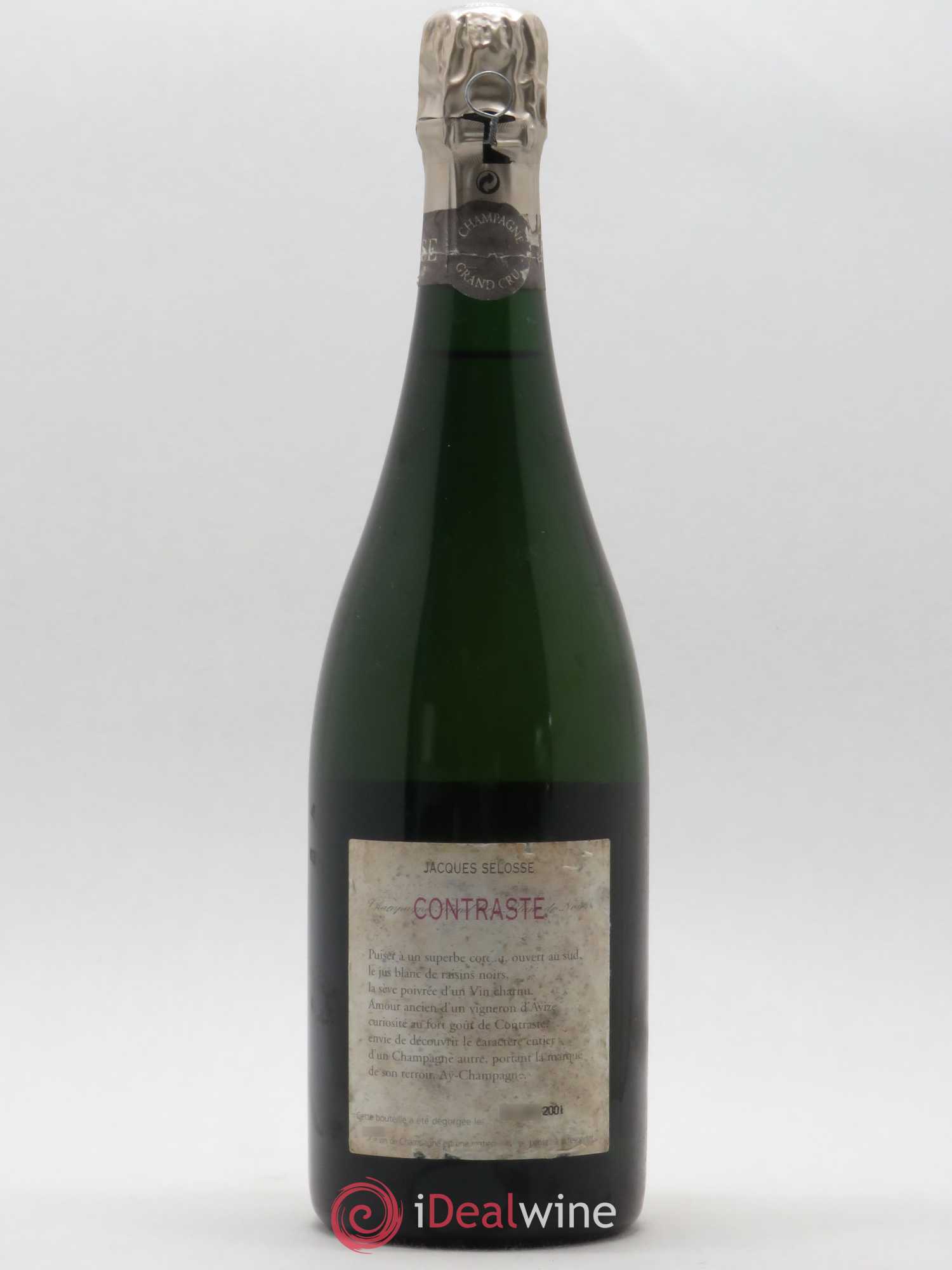 Contraste Blanc de Noirs Grand Cru Brut Jacques Selosse - Lot de 1 bouteille - 1