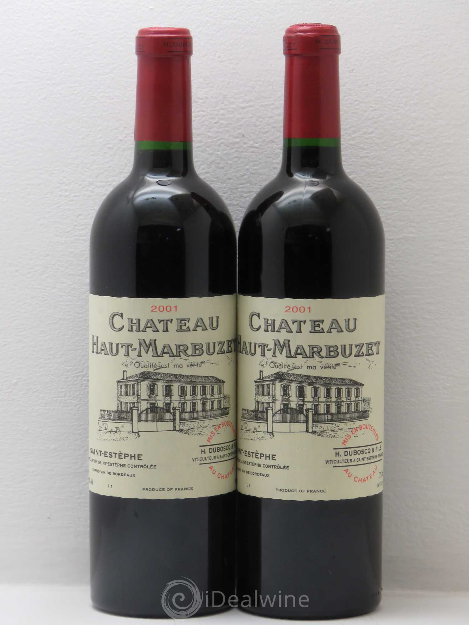 Château Haut Marbuzet 2001 - Lot de 2 bouteilles - 0
