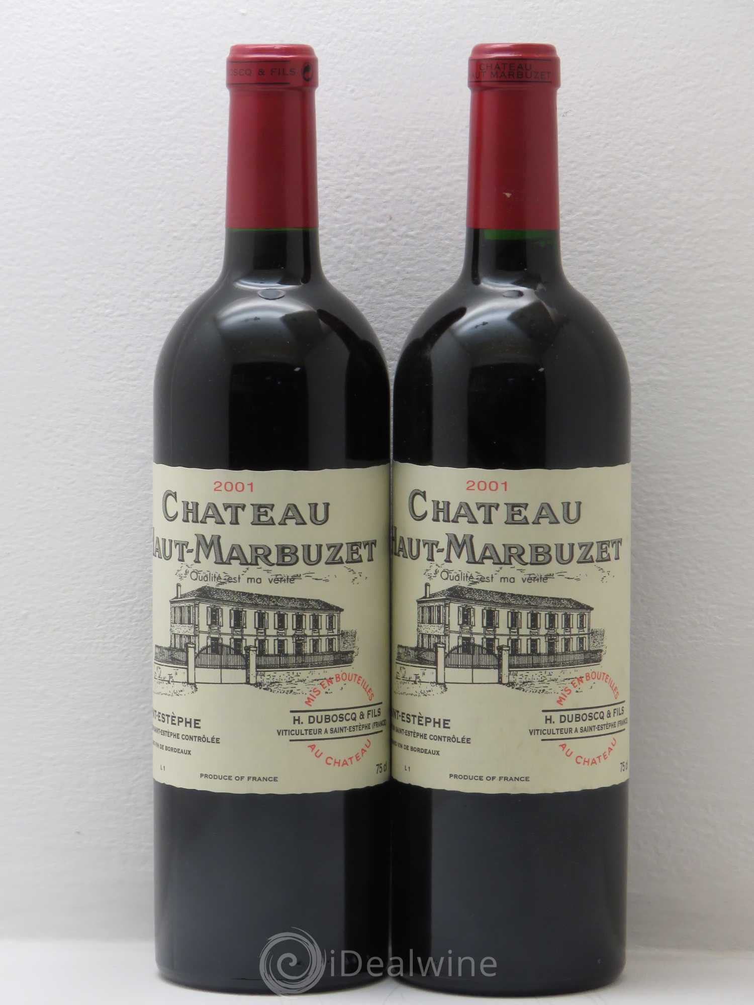 Château Haut Marbuzet 2001 - Lot de 2 bouteilles - 0