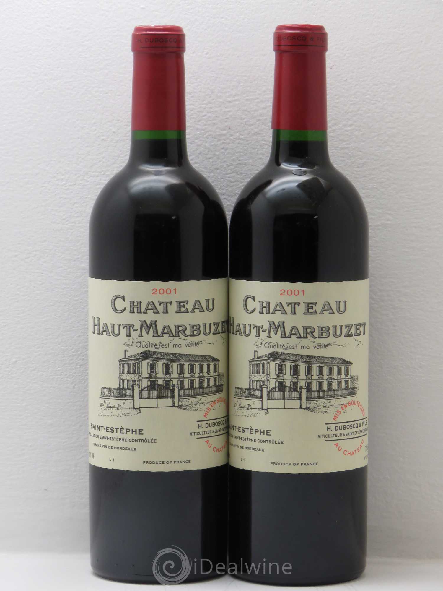 Château Haut Marbuzet 2001 - Lot de 2 bouteilles - 0