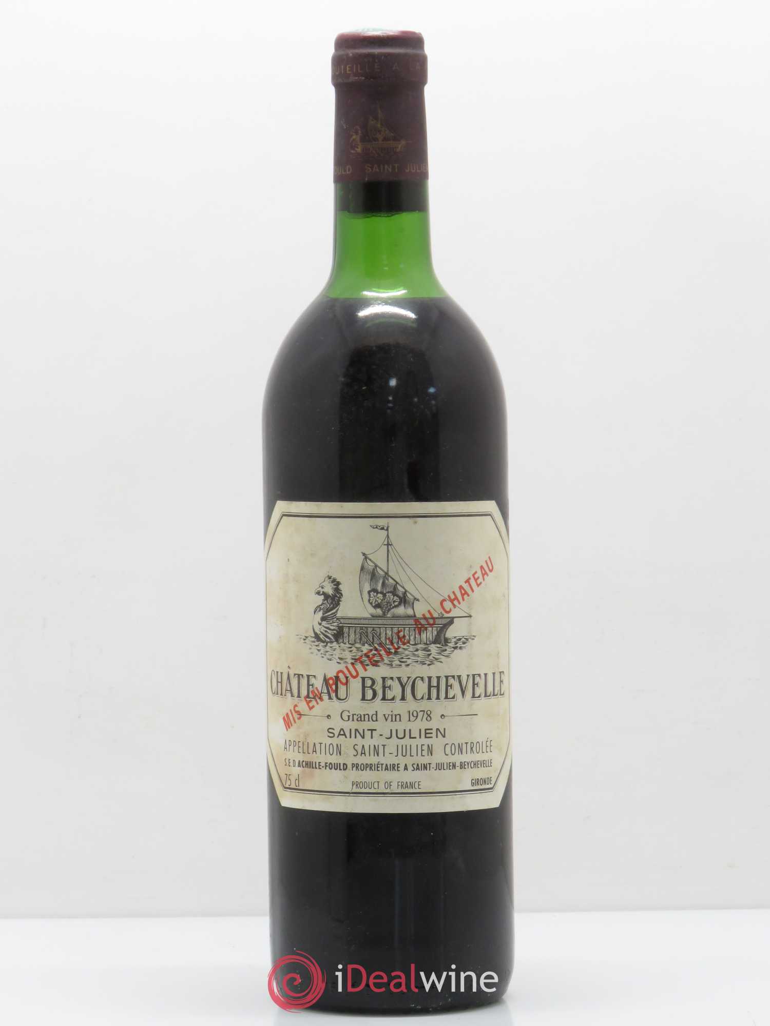 Château Beychevelle 4ème Grand Cru Classé 1978 - Lot de 1 bouteille - 0