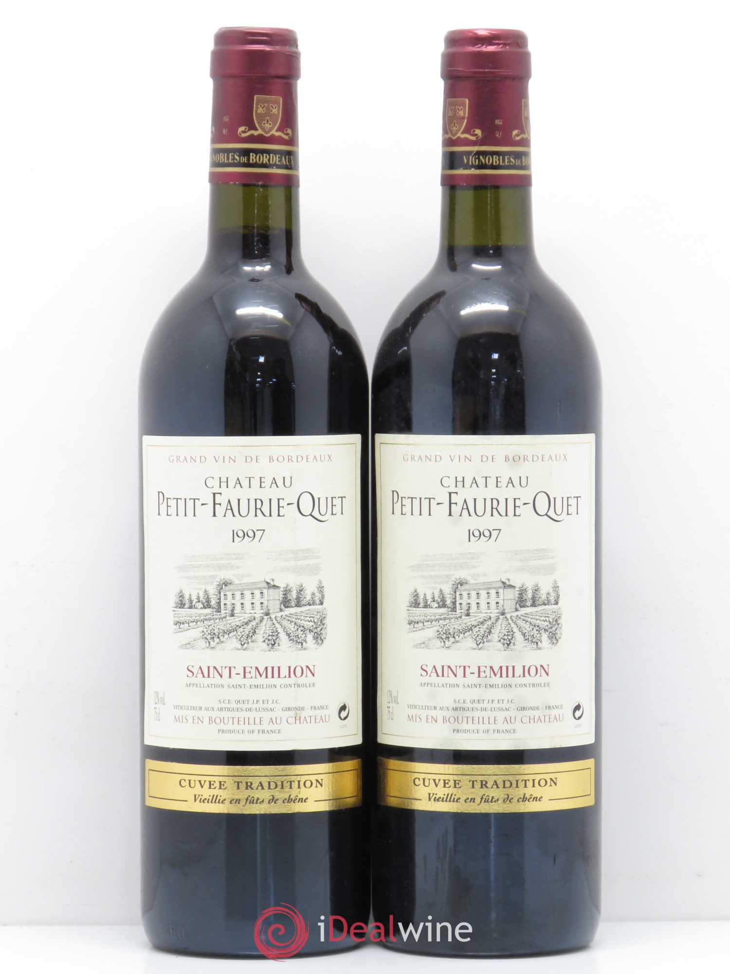 Saint-Émilion Chateau Petit Faurie Quet (sans prix de réserve) 1997 - Posten von 2 Flaschen - 0