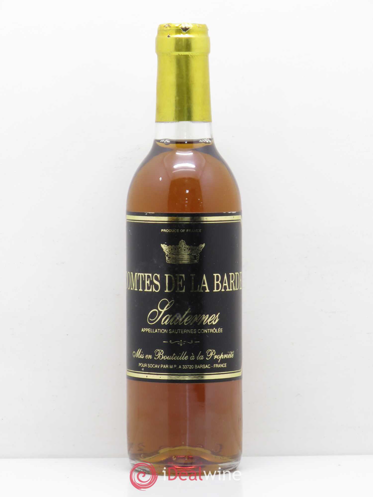 Sauternes Comtes de la Barde (sans prix de réserve) - Posten von 1 Demi-Flasche - 0