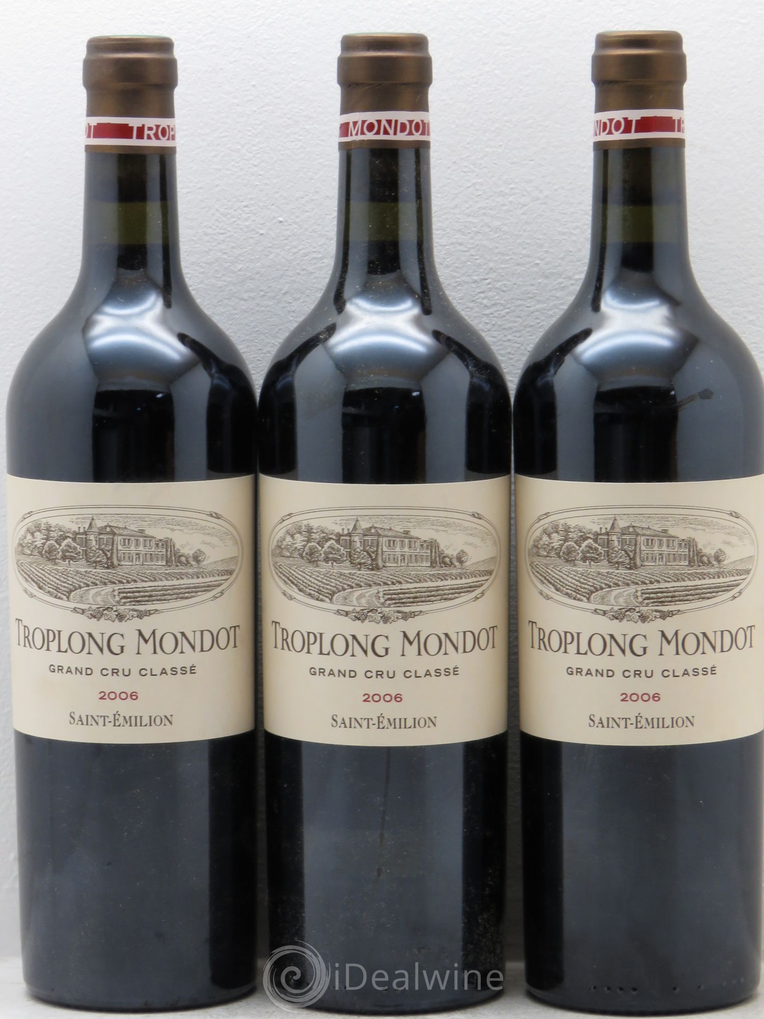 Château Troplong Mondot 1er Grand Cru Classé B 2006 - Lot de 3 bouteilles - 0
