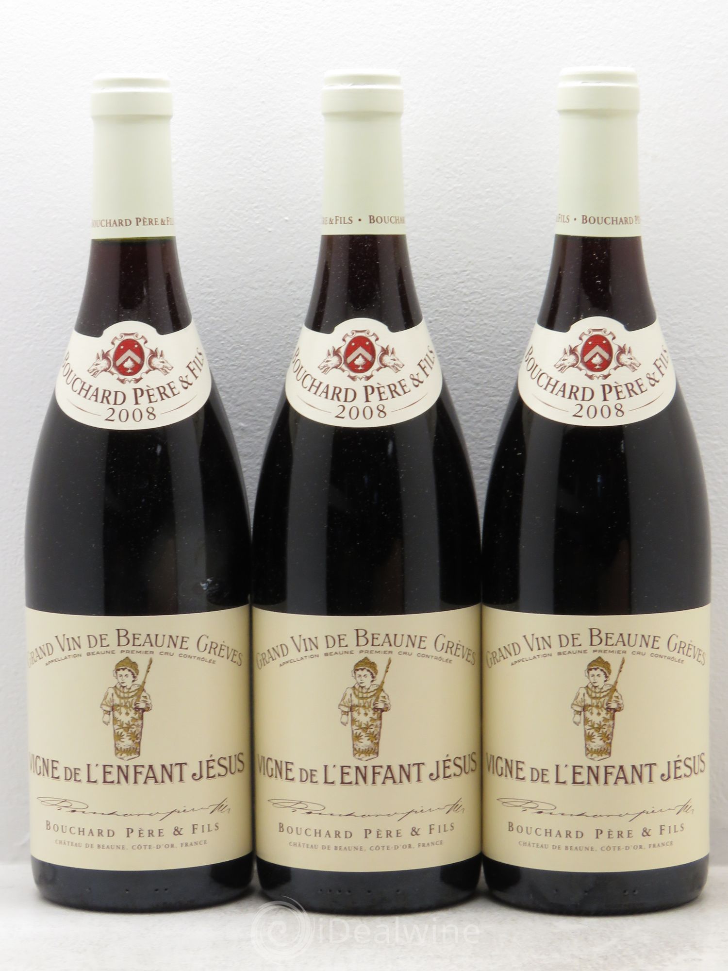Beaune 1er Cru Grèves - Vigne de l'Enfant Jésus Bouchard Père & Fils 2008 - Lot de 3 bouteilles - 0