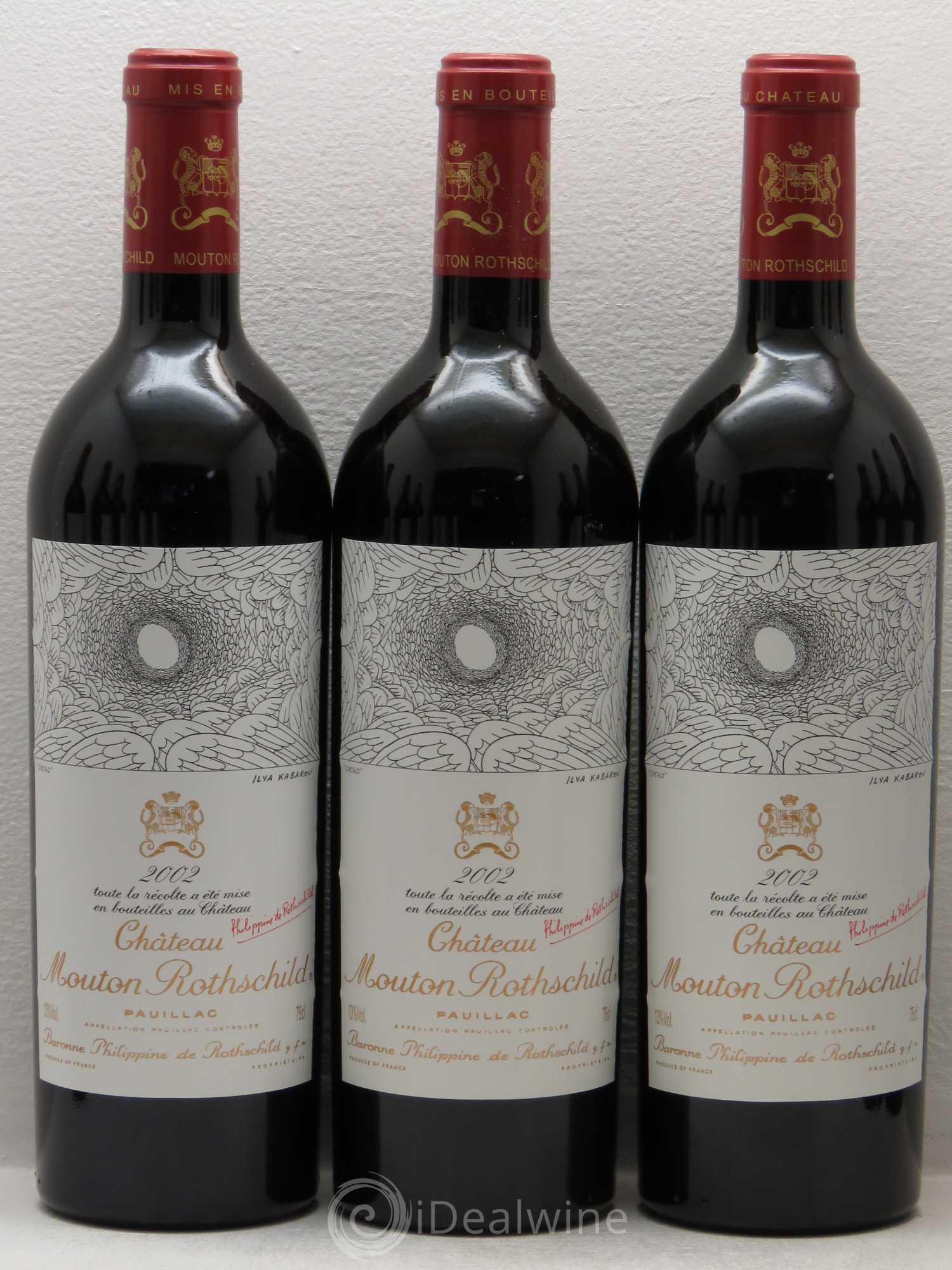 Château Mouton Rothschild 1er Grand Cru Classé 2002 - Lot de 12 bouteilles - 1