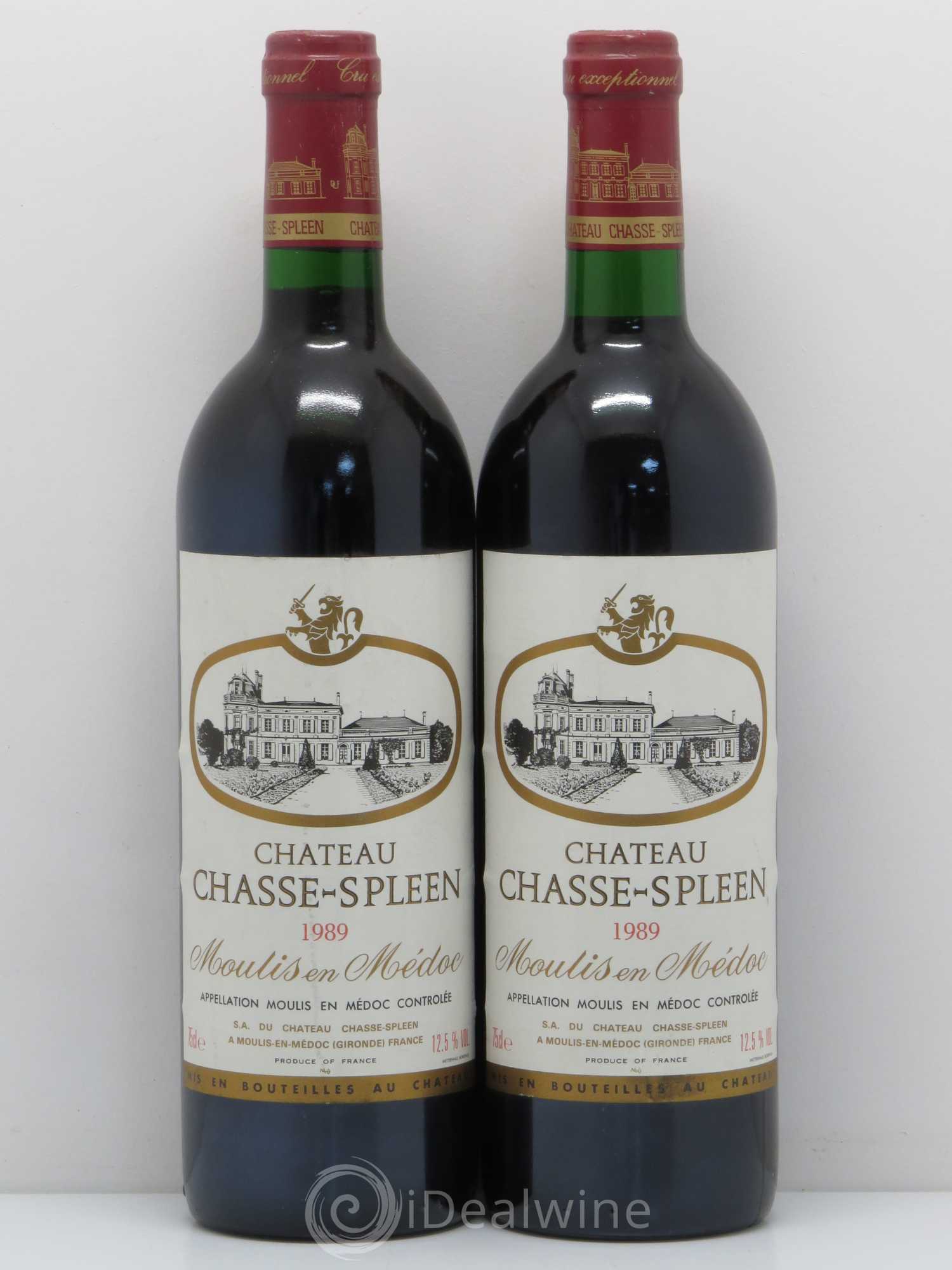 Château Chasse Spleen 1989 - Lot de 2 bouteilles - 0