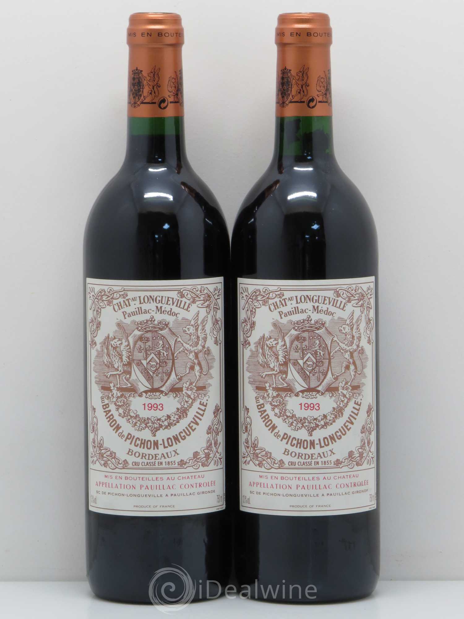 Pichon Longueville Baron 2ème Grand Cru Classé 1993 - Lot de 2 bouteilles - 0