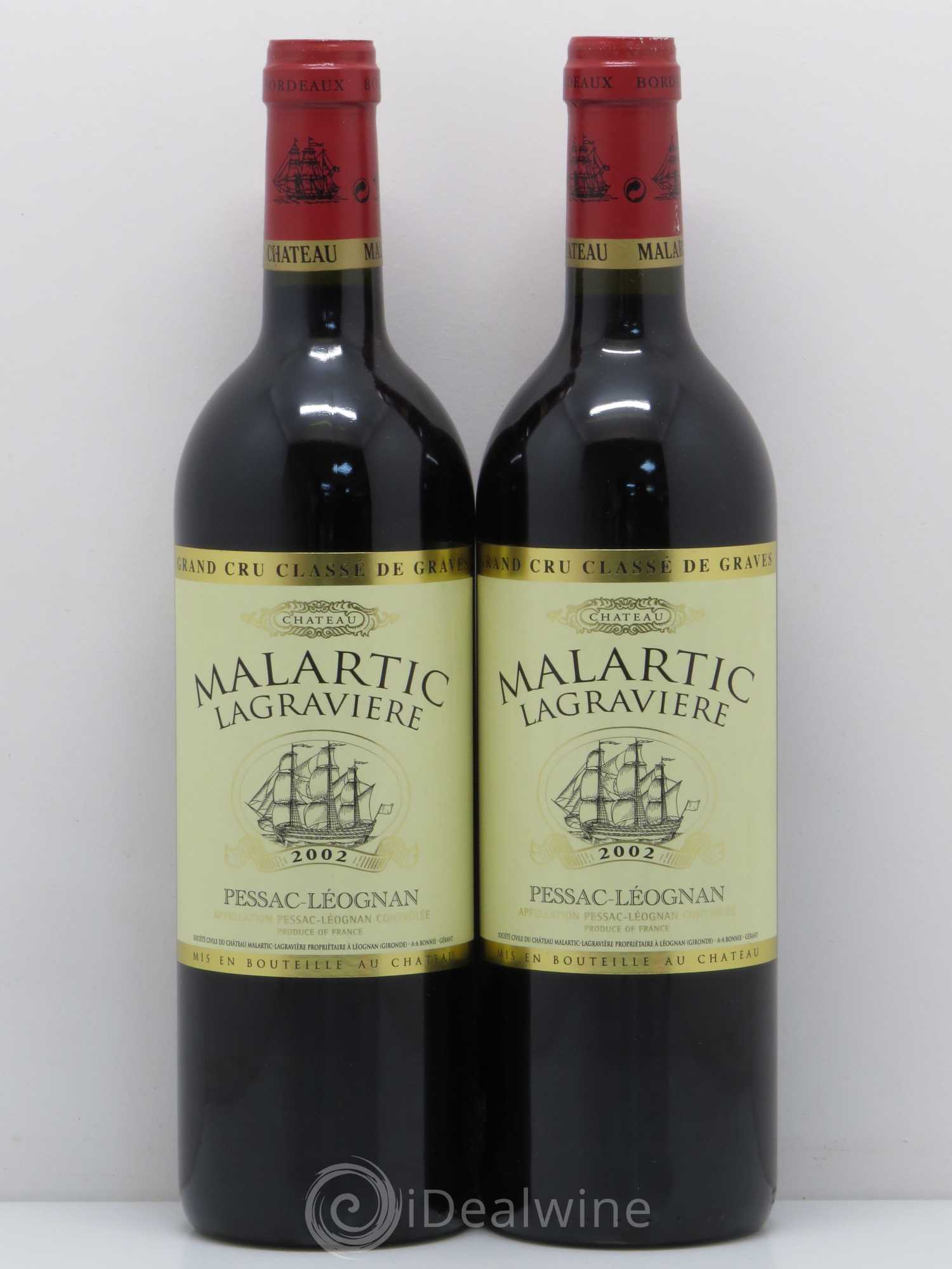 Château Malartic-Lagravière Cru Classé de Graves 2002 - Lot de 2 bouteilles - 0