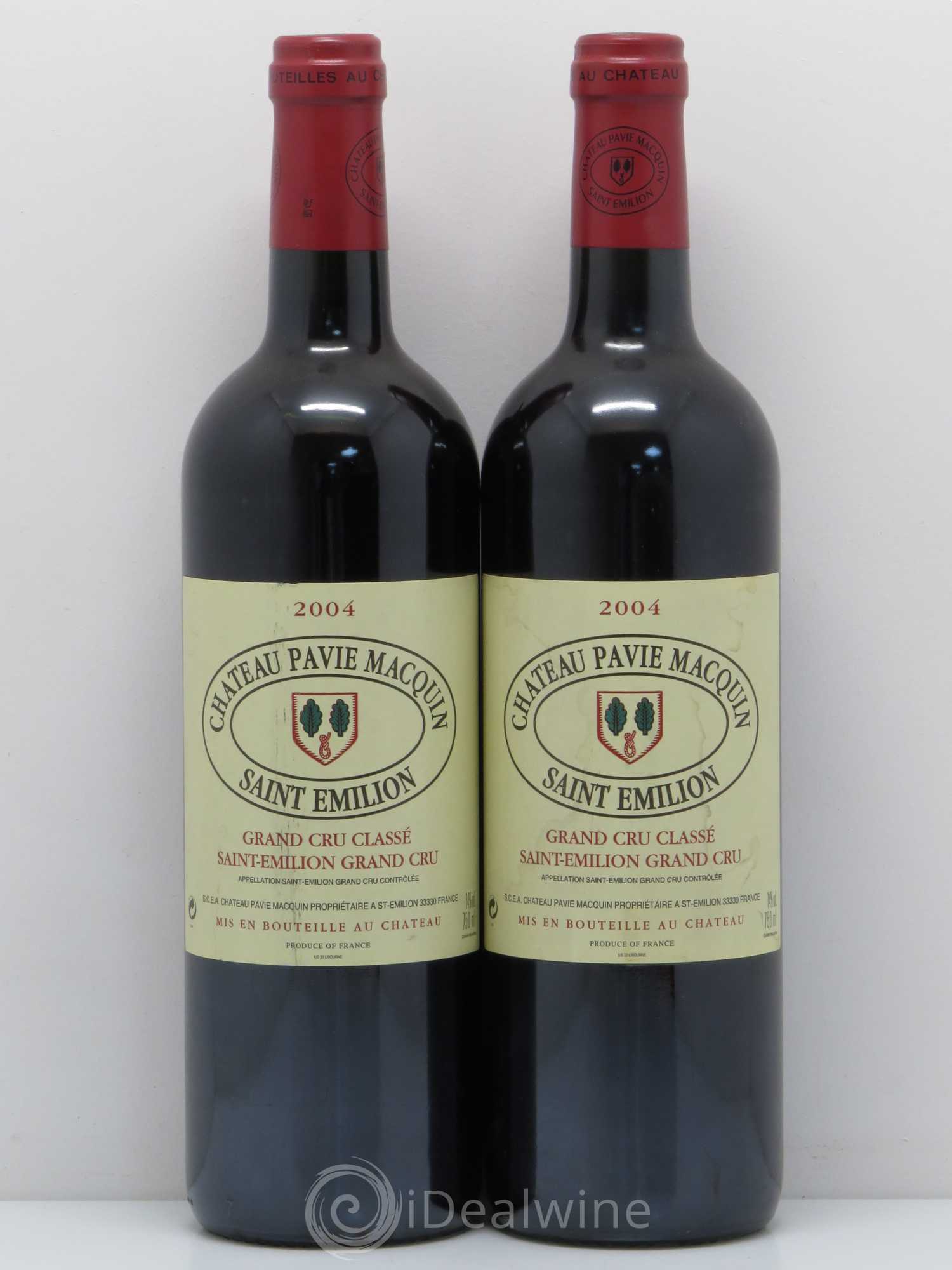 Château Pavie Macquin 1er Grand Cru Classé B 2004 - Lot de 2 bouteilles - 0