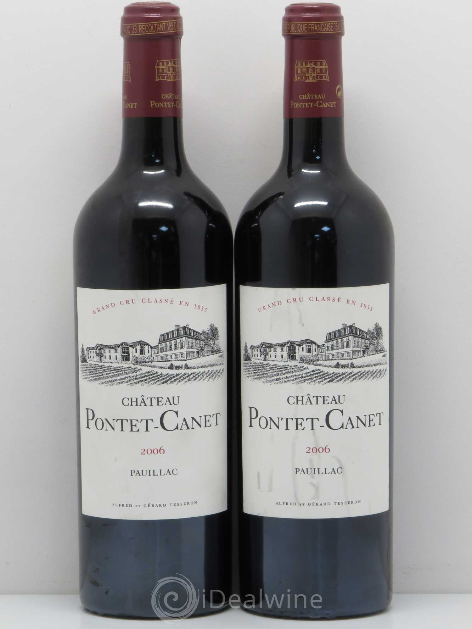 Château Pontet Canet 5ème Grand Cru Classé 2006 - Lot de 2 bouteilles - 0