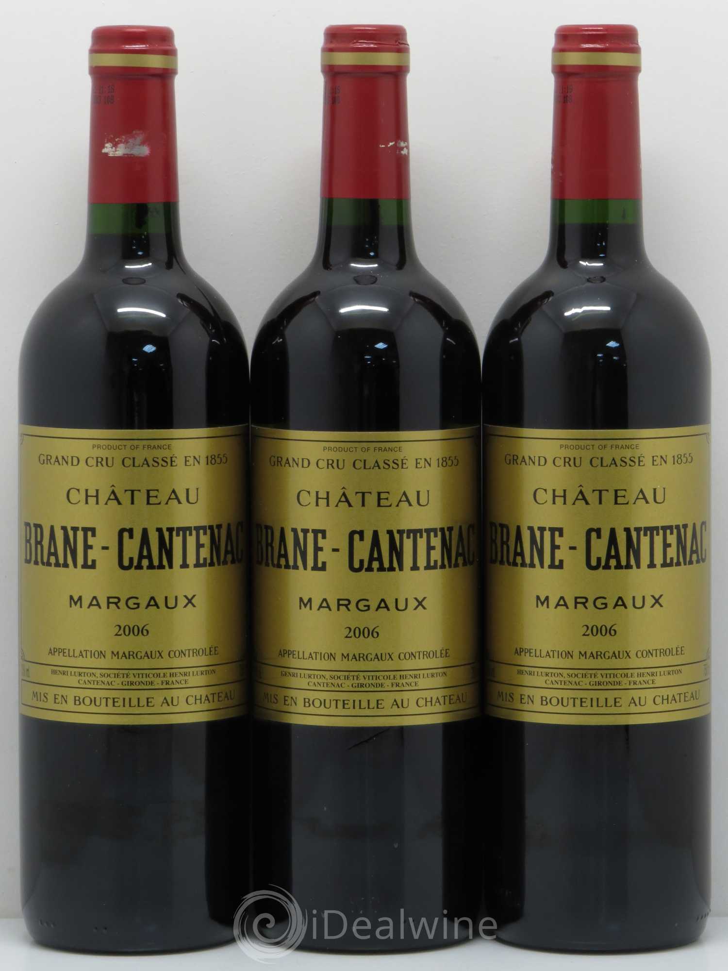 Château Brane Cantenac 2ème Grand Cru Classé 2006 - Lot de 3 bouteilles - 0