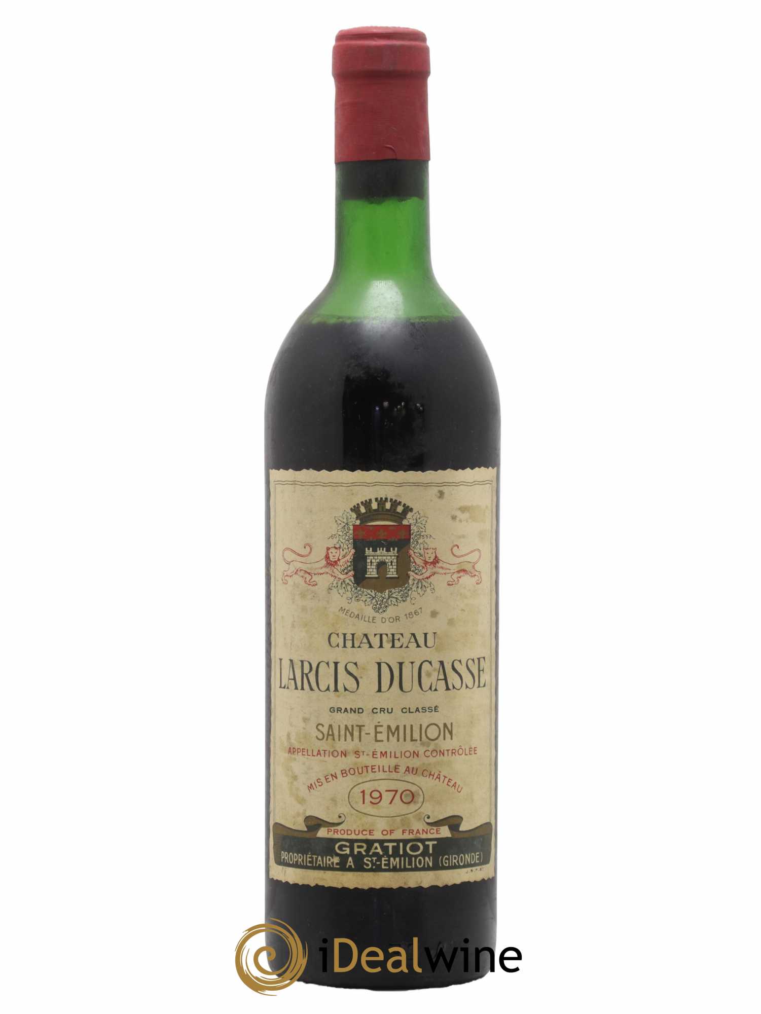 Château Larcis Ducasse 1er Grand Cru Classé B 1970 - Lot de 1 bouteille - 0