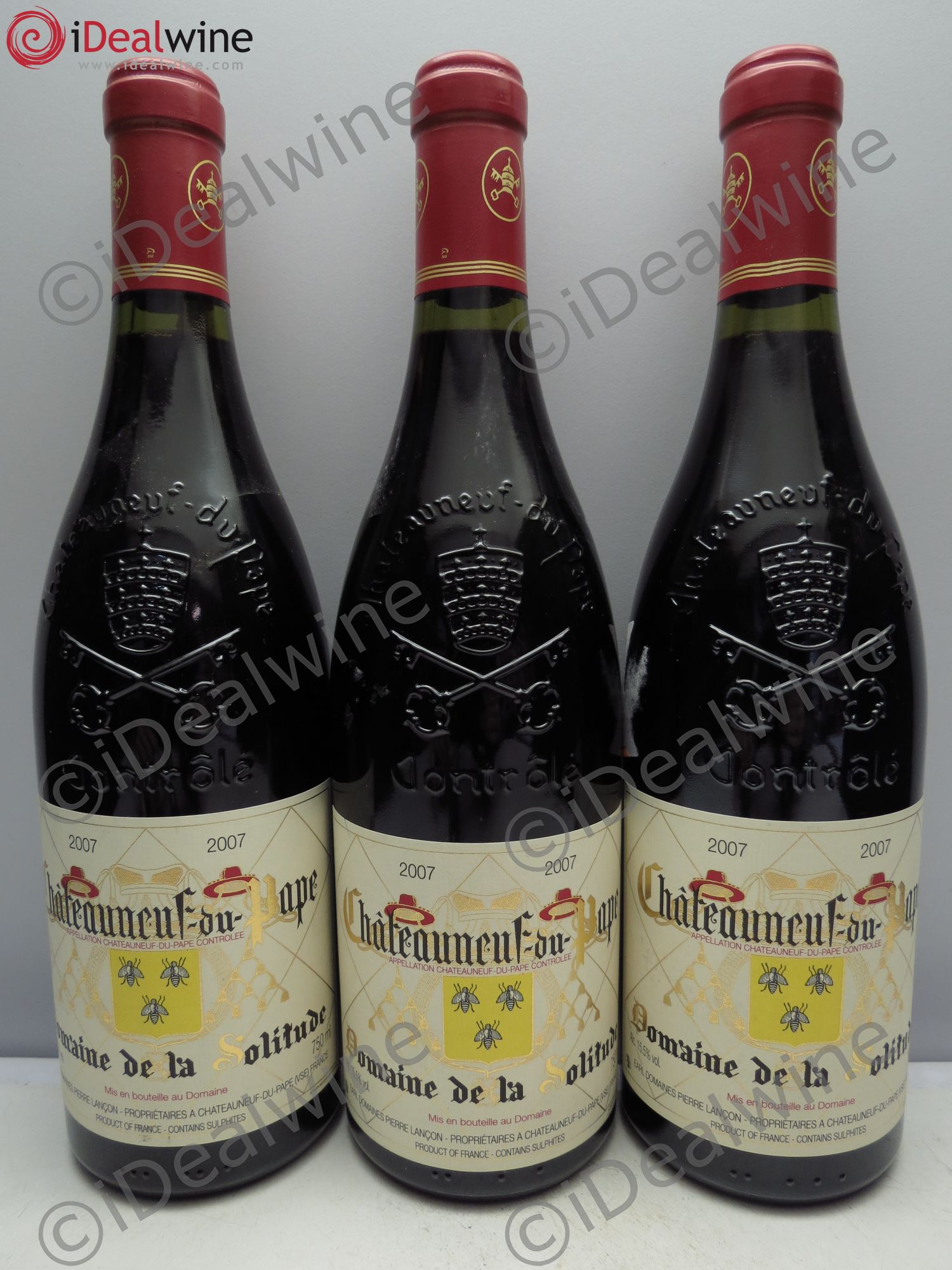 Châteauneuf-du-Pape Domaine la solitude trace de stylo 2007 - Posten von 3 Flaschen - 0