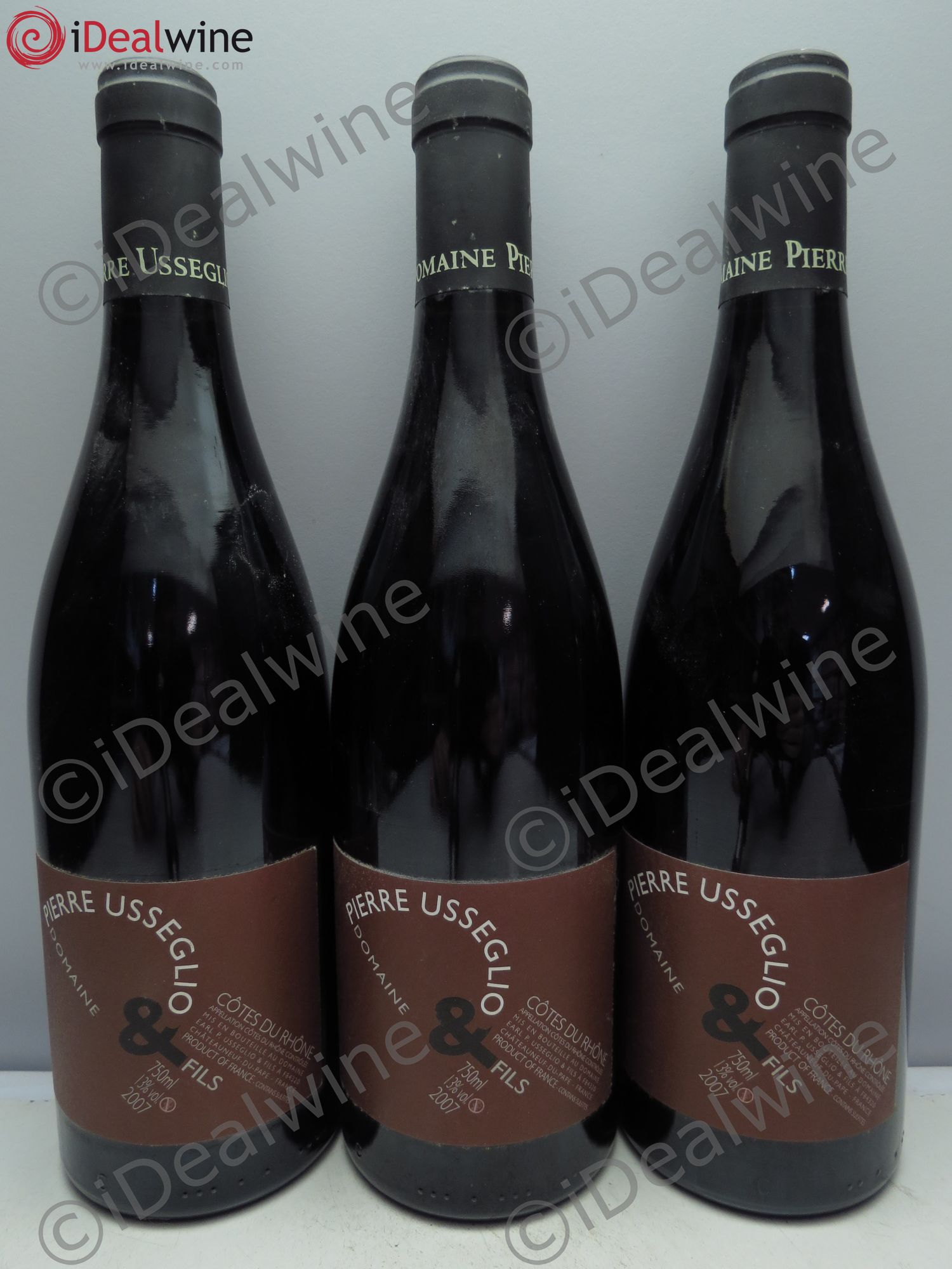 Côtes-du-Rhône Domaine Pierre Usseglio (sans prix de réserve - no reserve) 2007 - Posten von 3 Flaschen - 0