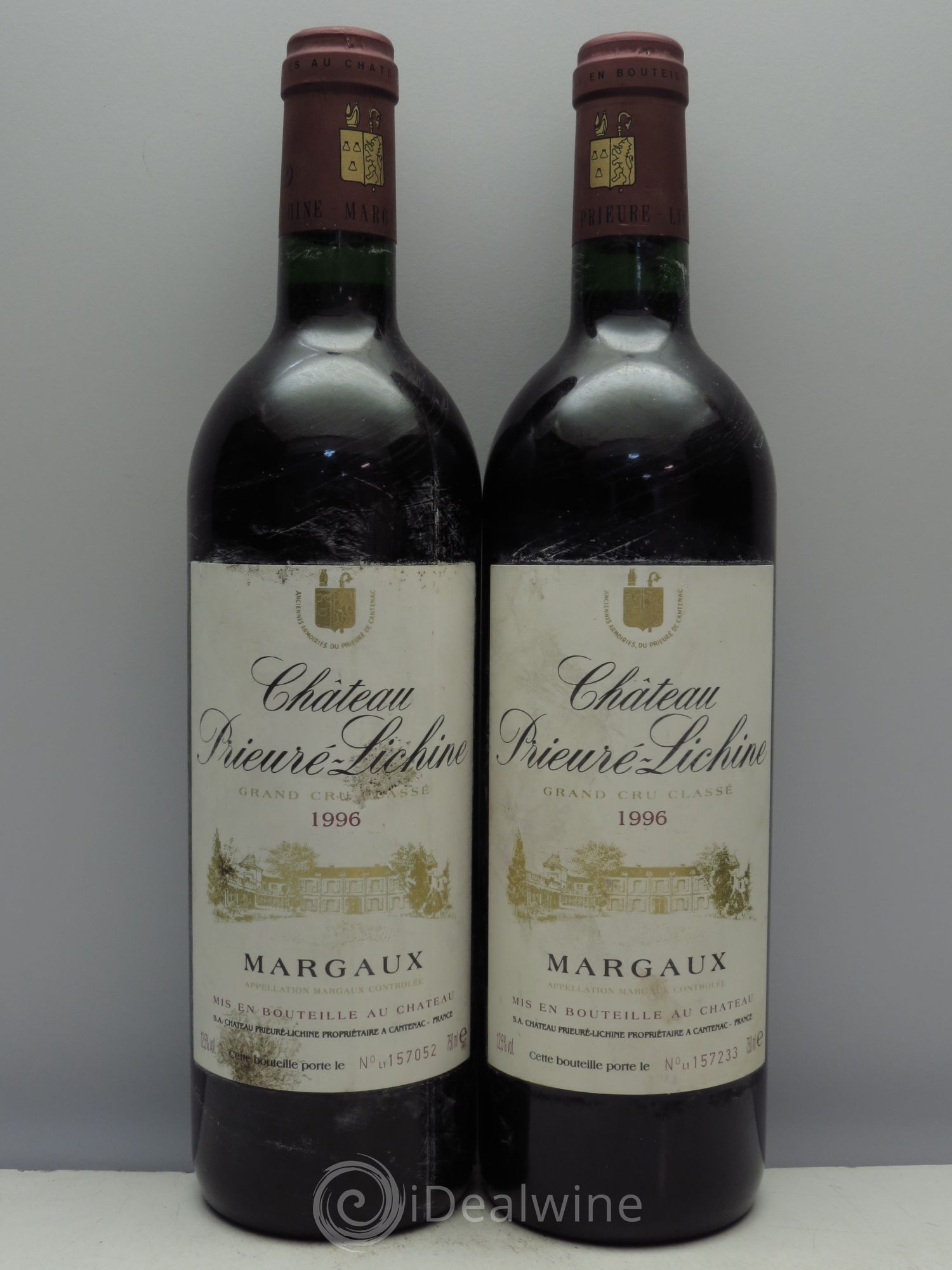 Château Prieuré Lichine 4ème Grand Cru Classé 1996 - Lot de 2 bouteilles - 0
