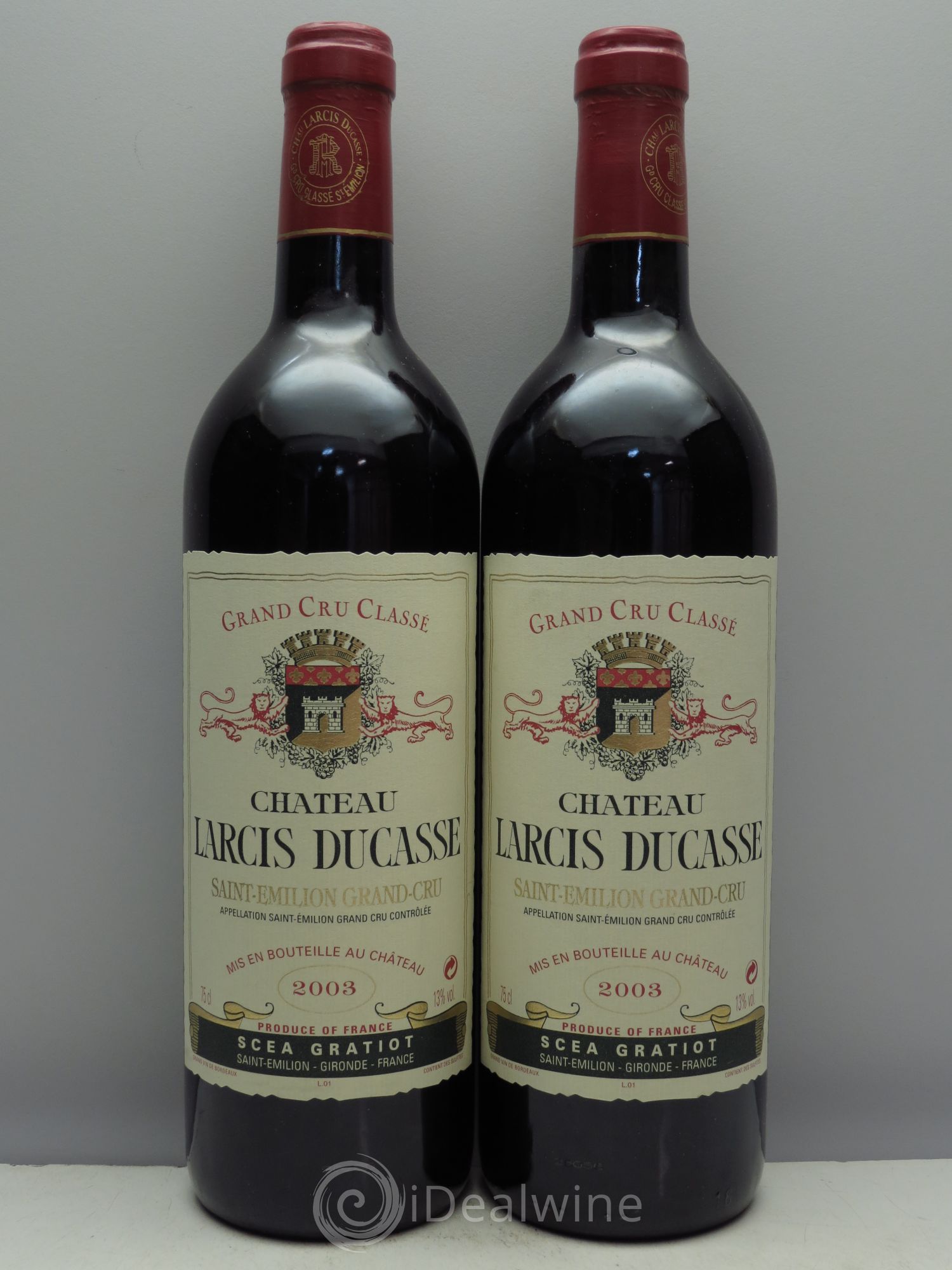 Château Larcis Ducasse 1er Grand Cru Classé B 2003 - Lot de 2 bouteilles - 0