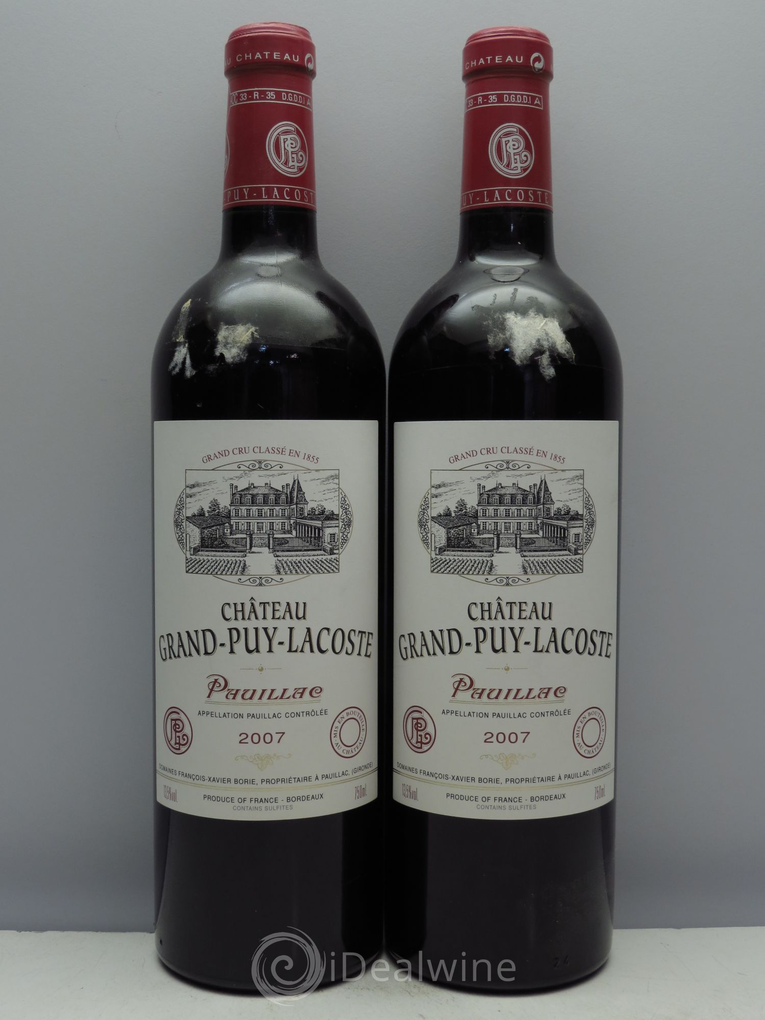 Château Grand Puy Lacoste 5ème Grand Cru Classé 2007 - Lot de 2 bouteilles - 0