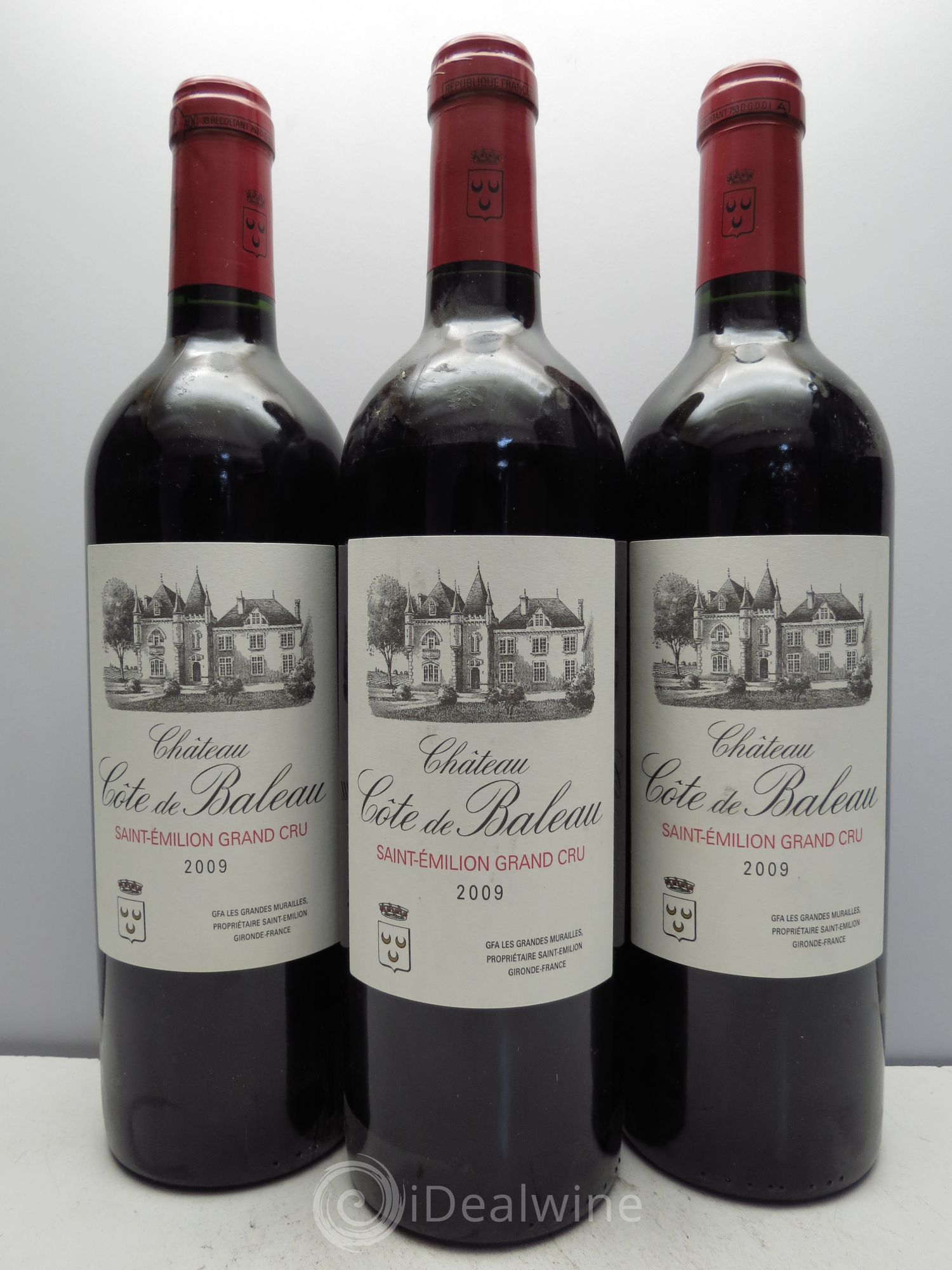 Saint-Émilion Château cote de baleau 2009 - Posten von 3 Flaschen - 0