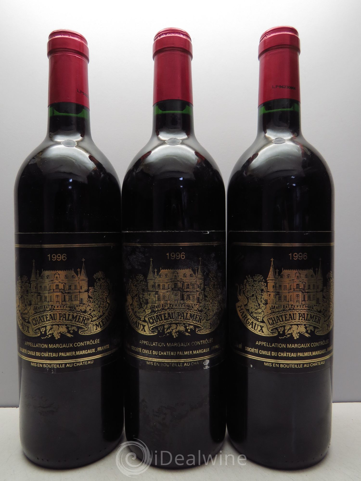 Château Palmer 3ème Grand Cru Classé 1996 - Lot de 3 bouteilles - 0