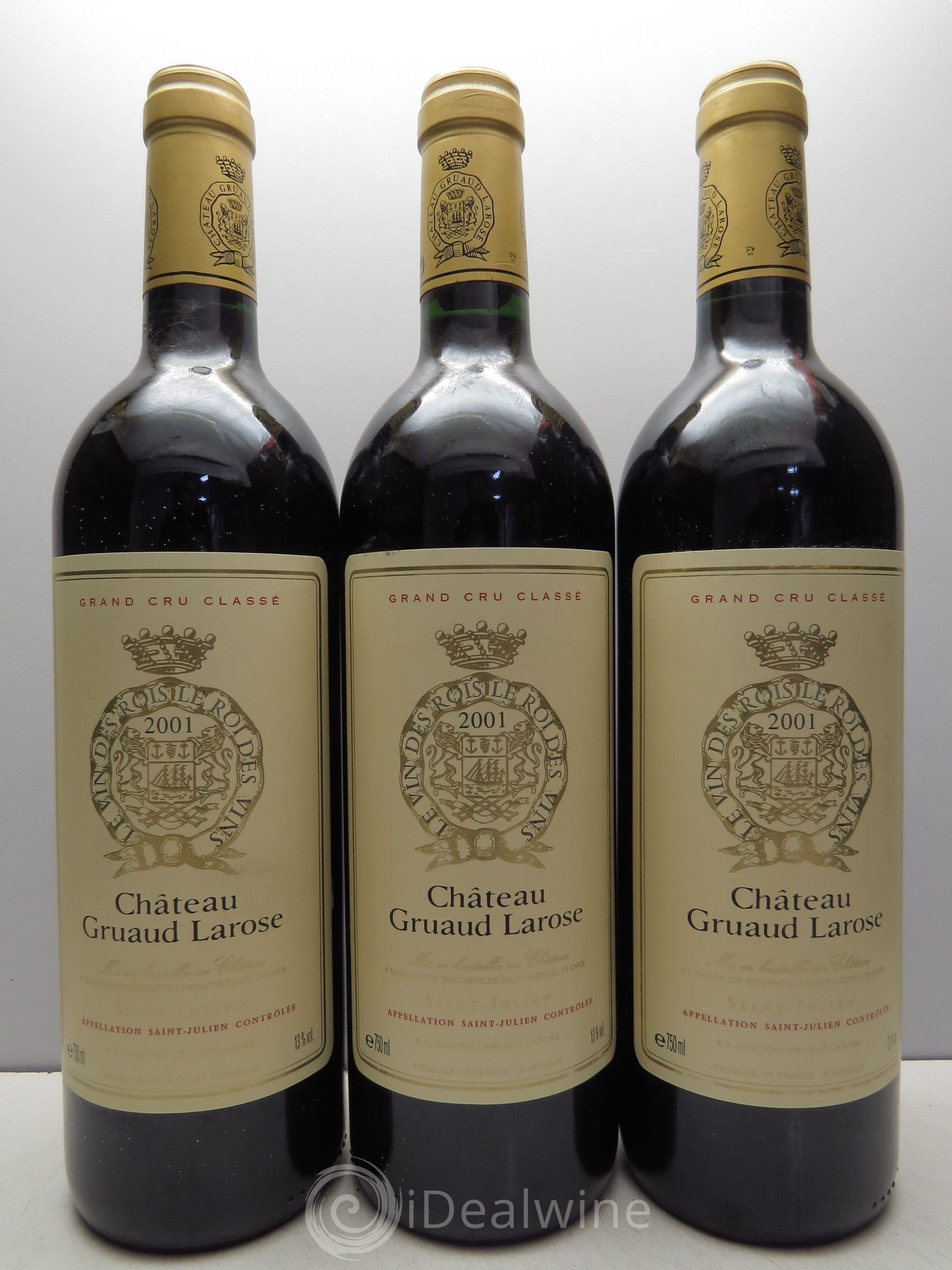 Château Gruaud Larose 2ème Grand Cru Classé 2001 - Lot de 3 bouteilles - 0