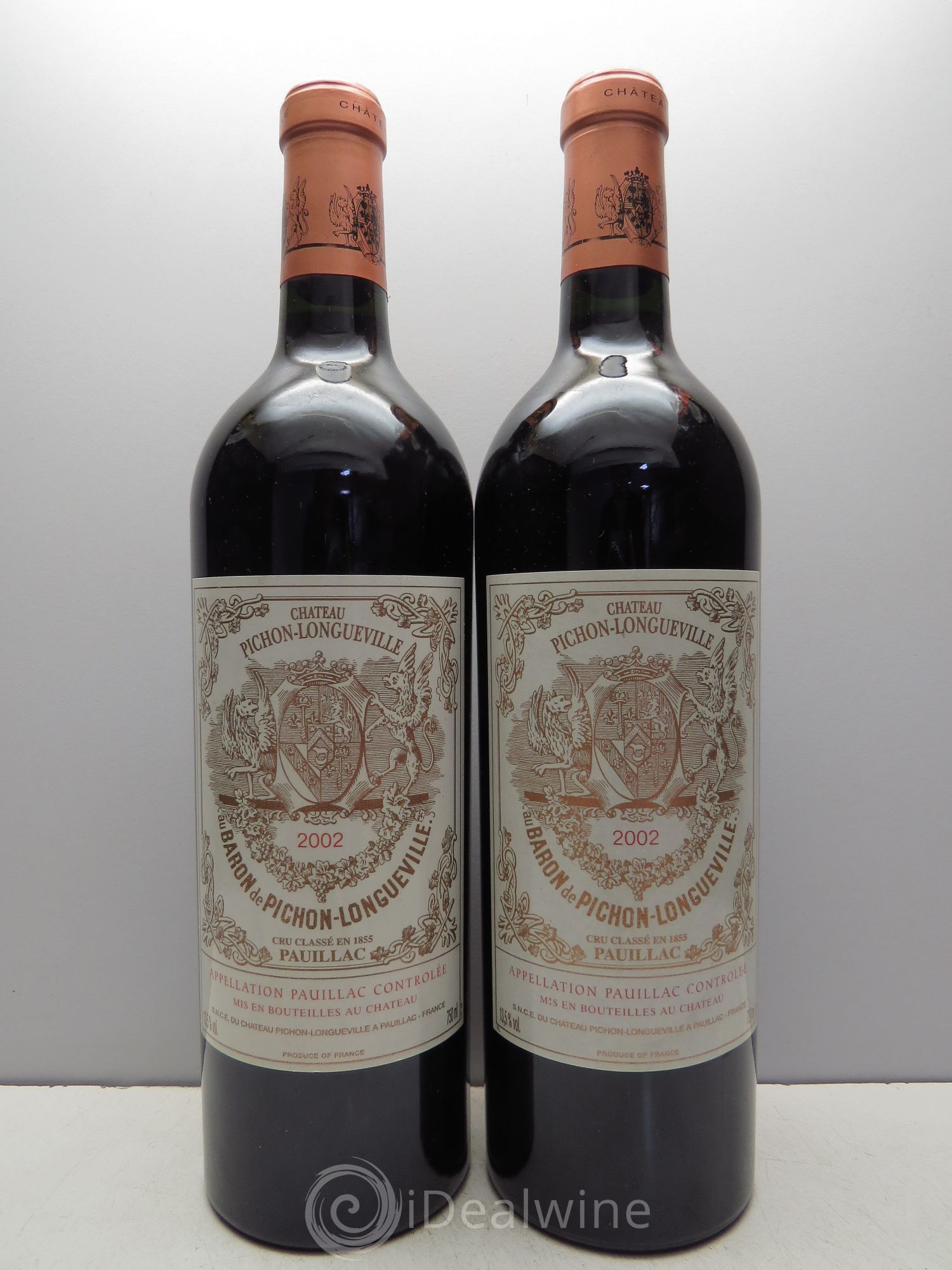 Pichon Longueville Baron 2ème Grand Cru Classé 2002 - Lot de 2 bouteilles - 0