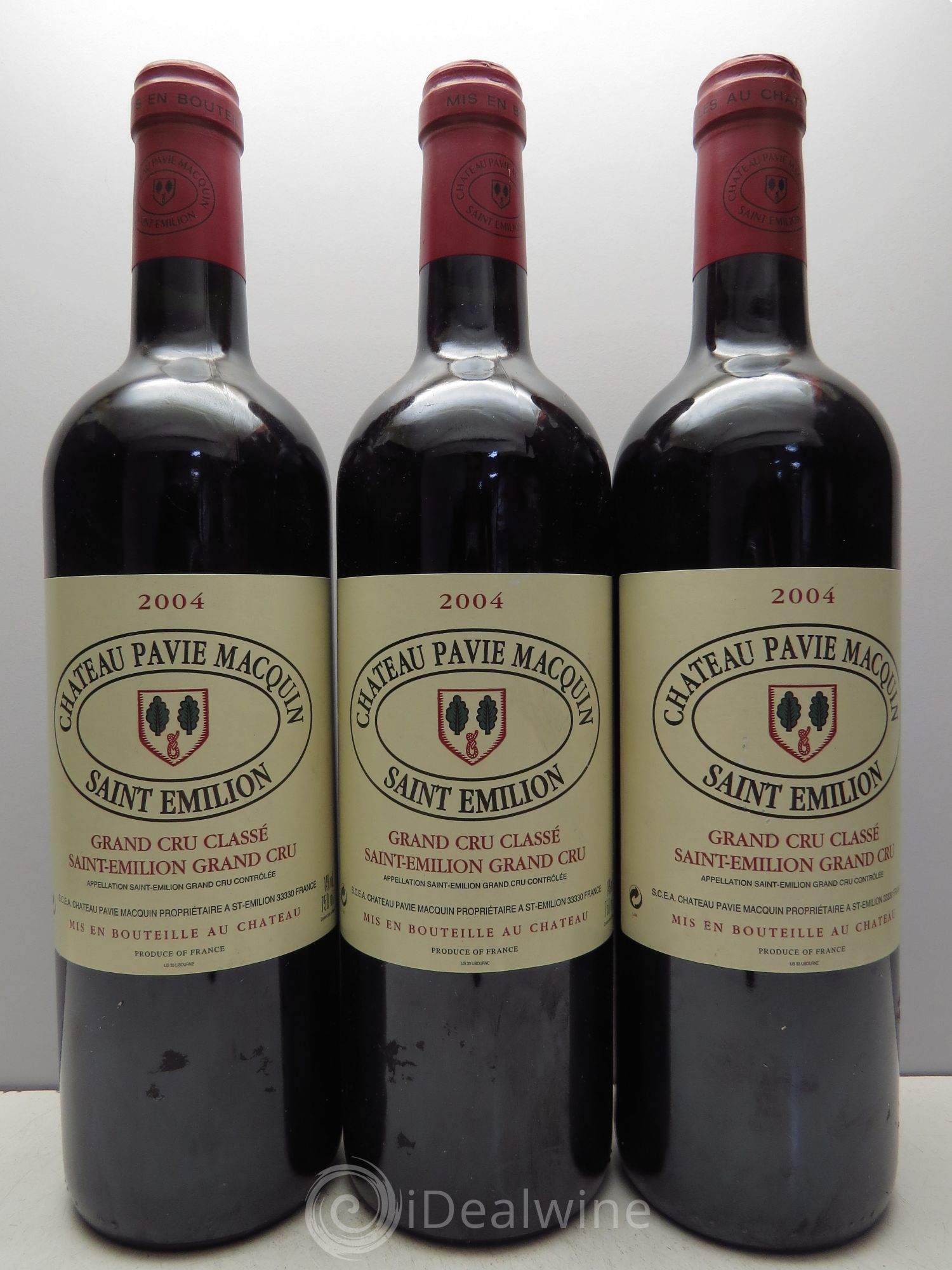 Château Pavie Macquin 1er Grand Cru Classé B 2004 - Lot de 3 bouteilles - 0