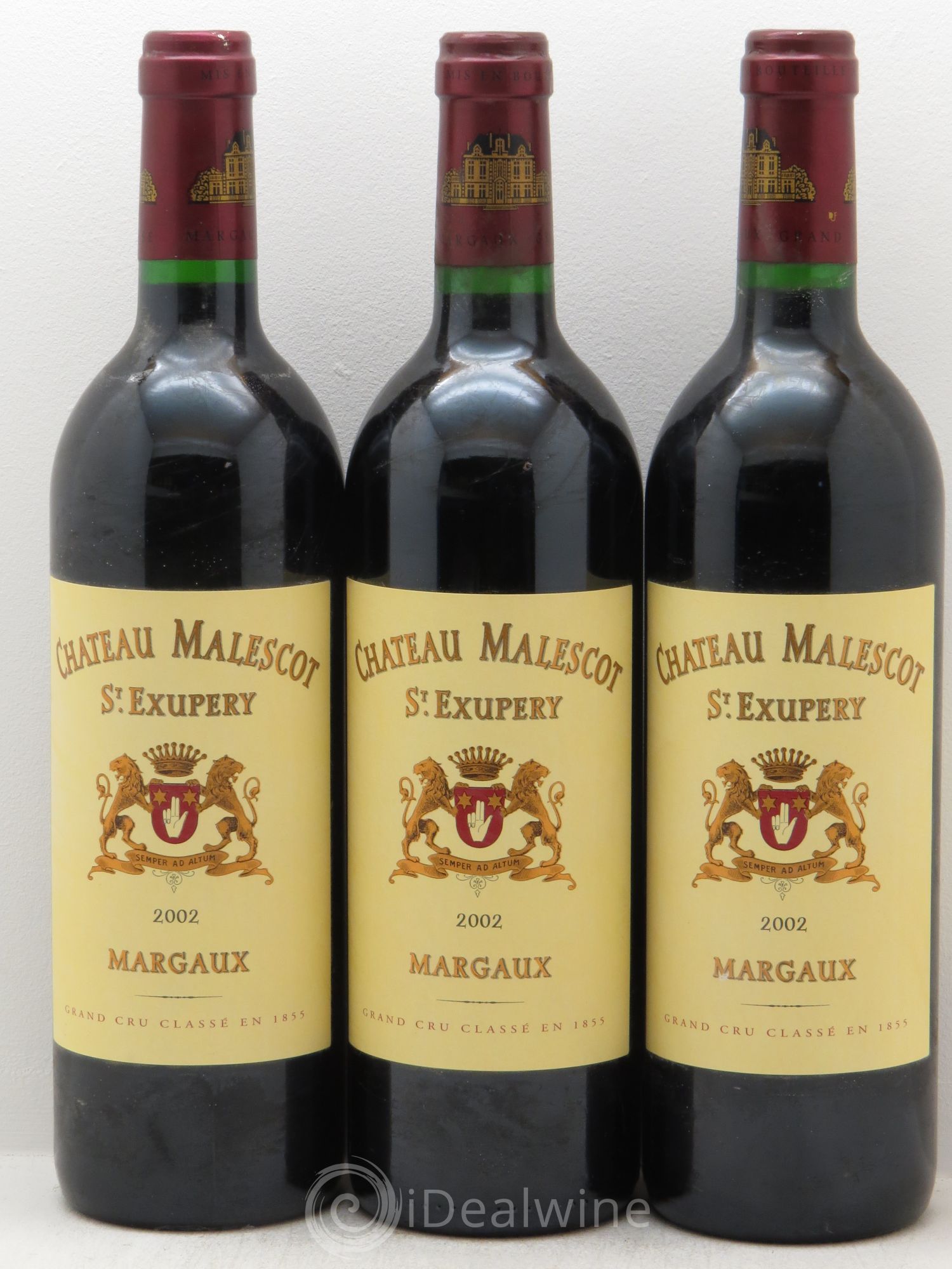 Château Malescot Saint-Exupéry 3ème Grand Cru Classé 2002 - Lot de 3 bouteilles - 0