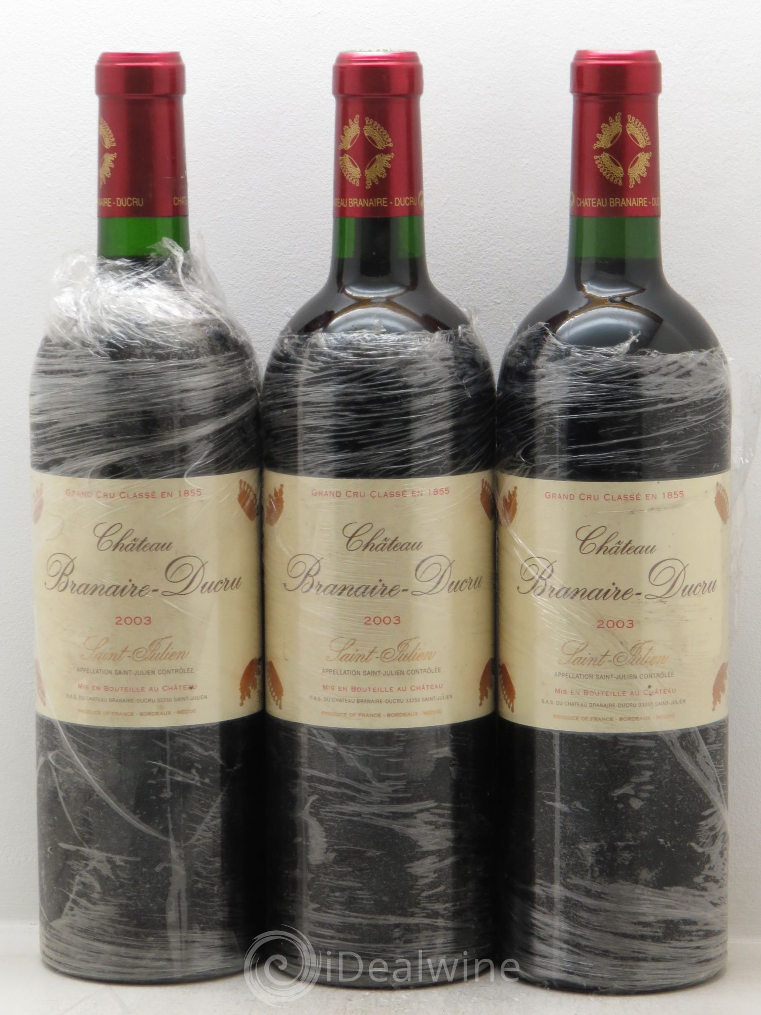 Château Branaire Ducru 4ème Grand Cru Classé 2003 - Lot de 3 bouteilles - 0