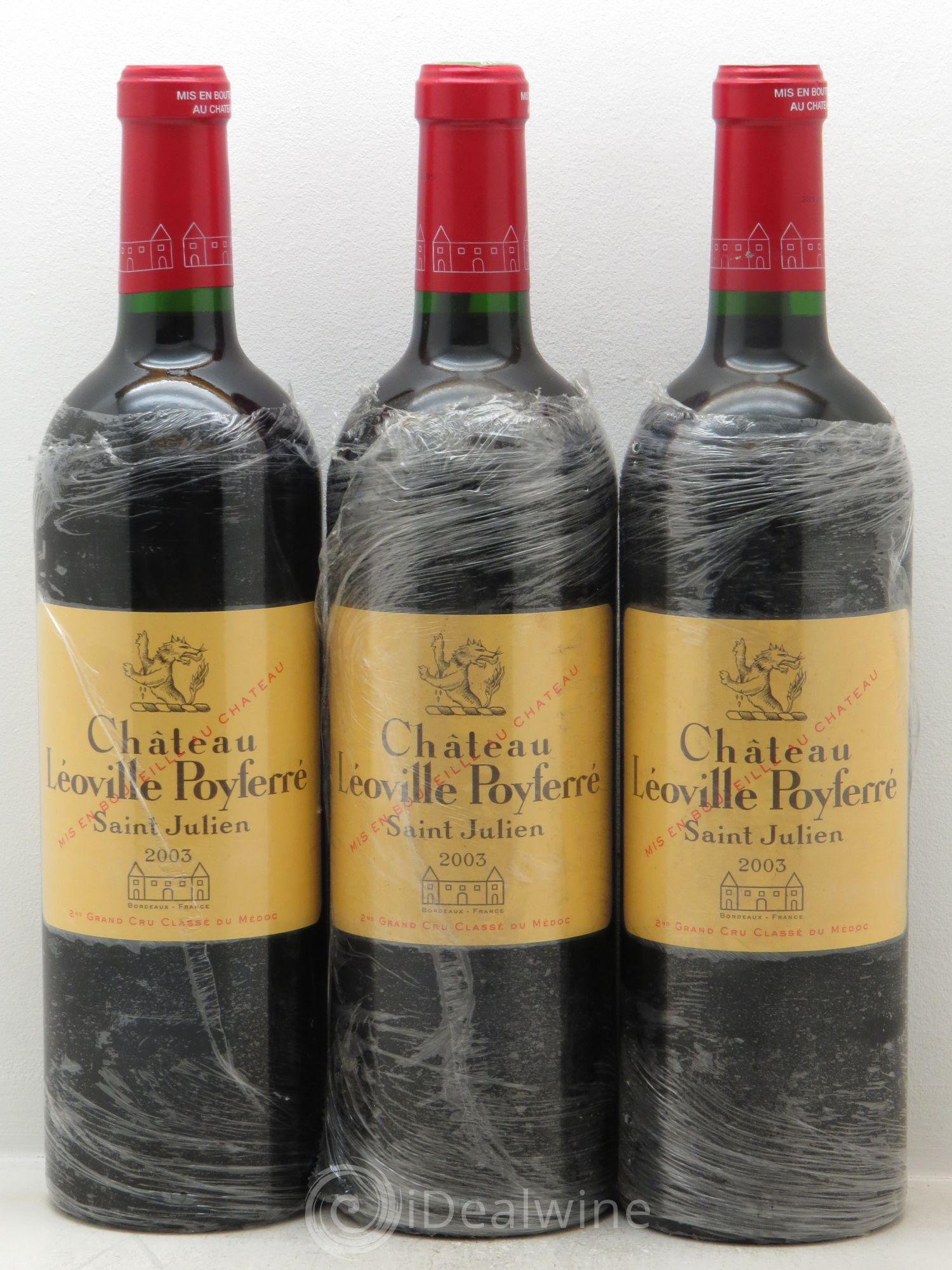 Château Léoville Poyferré 2ème Grand Cru Classé 2003 - Lot de 3 bouteilles - 0