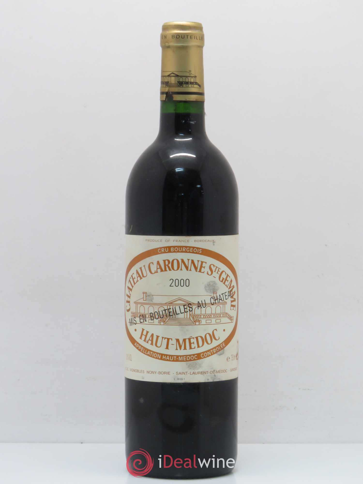 Château Caronne Sainte-Gemme Cru Bourgeois 2000 - Lot de 1 bouteille - 0