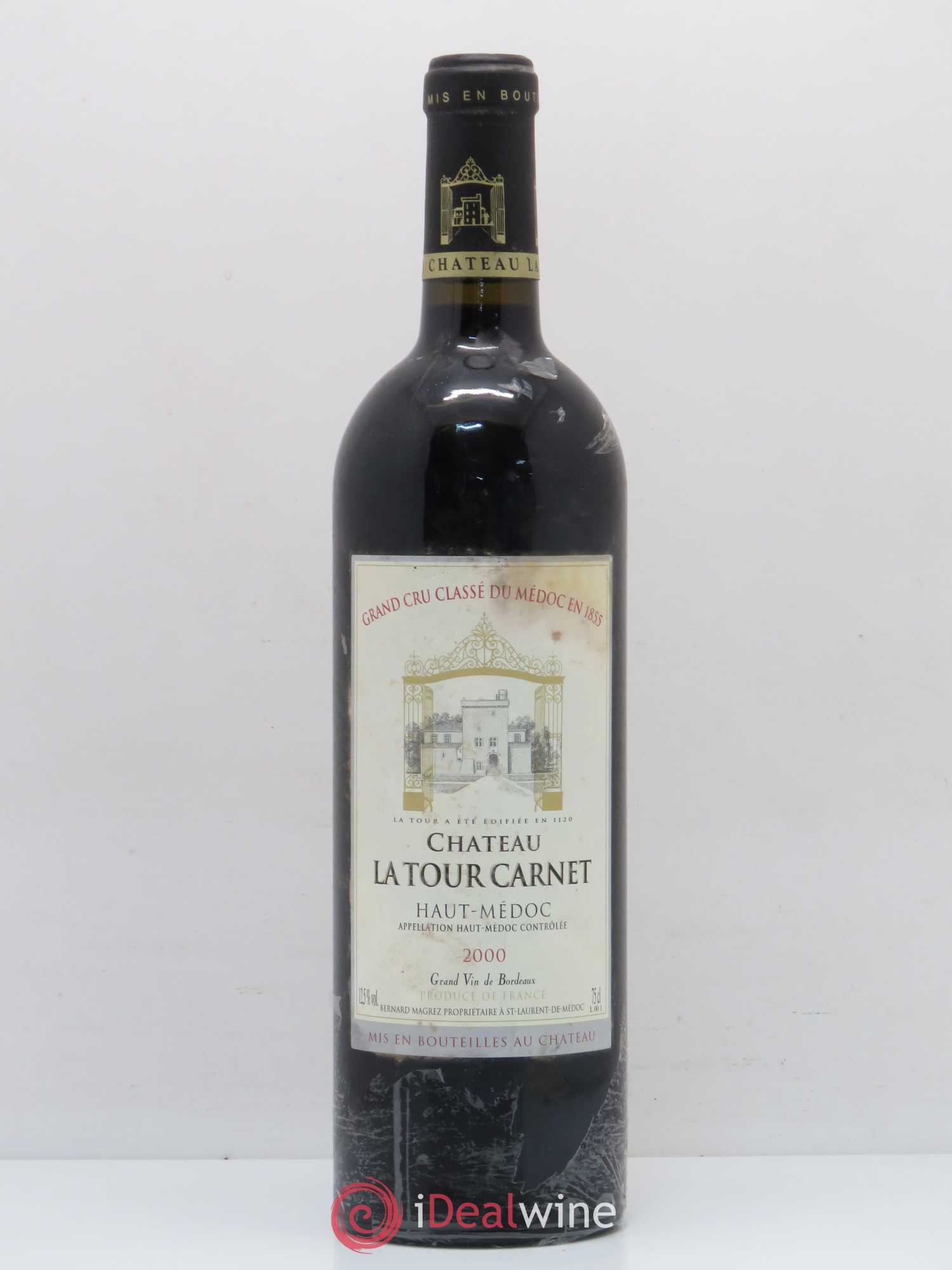 Château la Tour Carnet 4ème Grand Cru Classé 2000 - Lot de 1 bouteille - 0