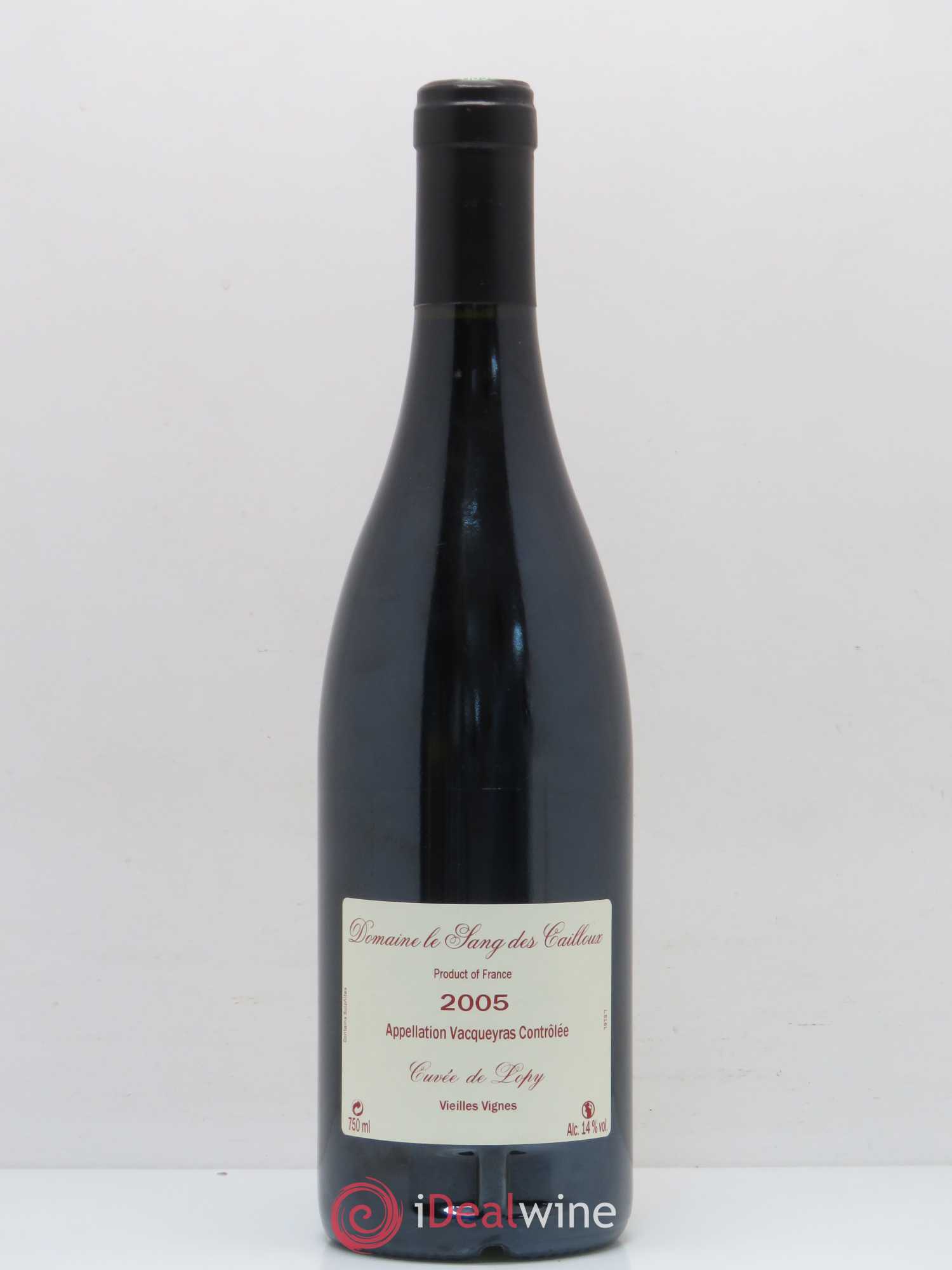 Vacqueyras Cuvée de Lopy Le Sang des Cailloux Vieilles Vignes 2005 - Lot de 1 bouteille - 1
