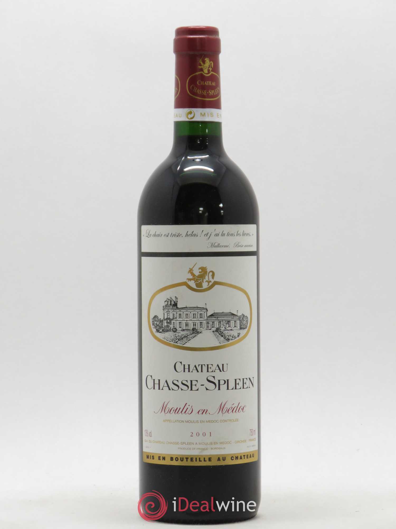 Château Chasse Spleen 2001 - Lot de 1 bouteille - 0