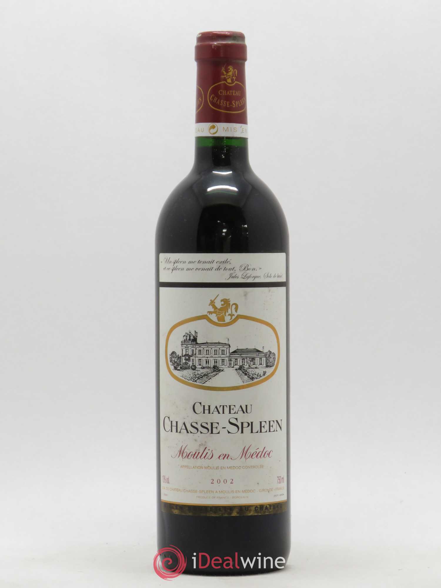 Château Chasse Spleen 2002 - Lot de 1 bouteille - 0