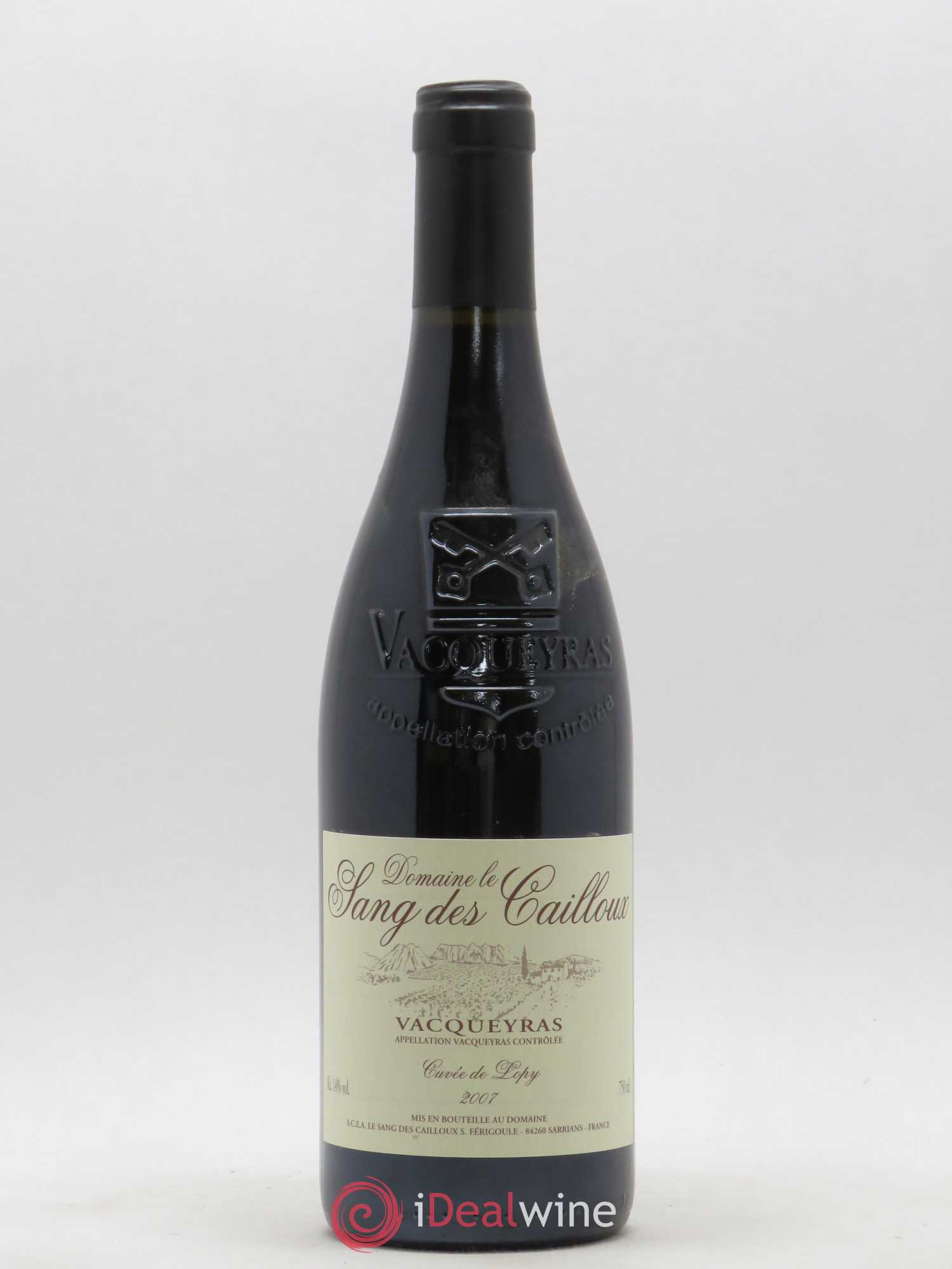 Vacqueyras Cuvée de Lopy Le Sang des Cailloux 2007 - Lot de 1 bouteille - 0
