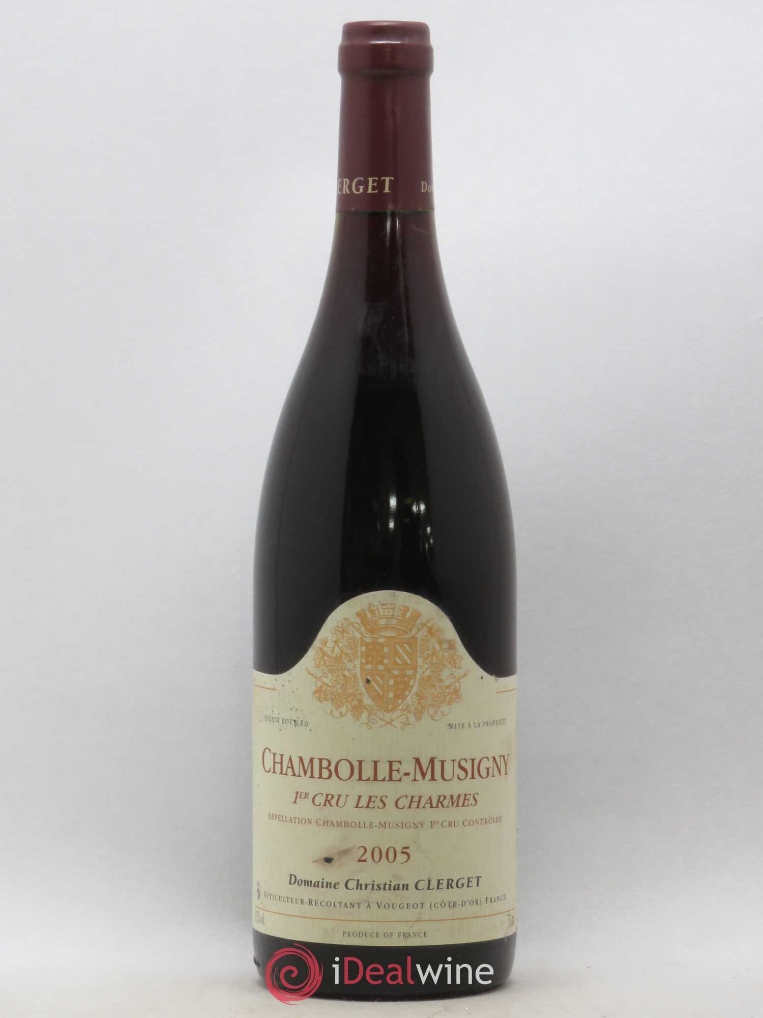 Chambolle-Musigny 1er Cru Les Charmes Christian Clerget 2005 - Lot de 1 bouteille - 0