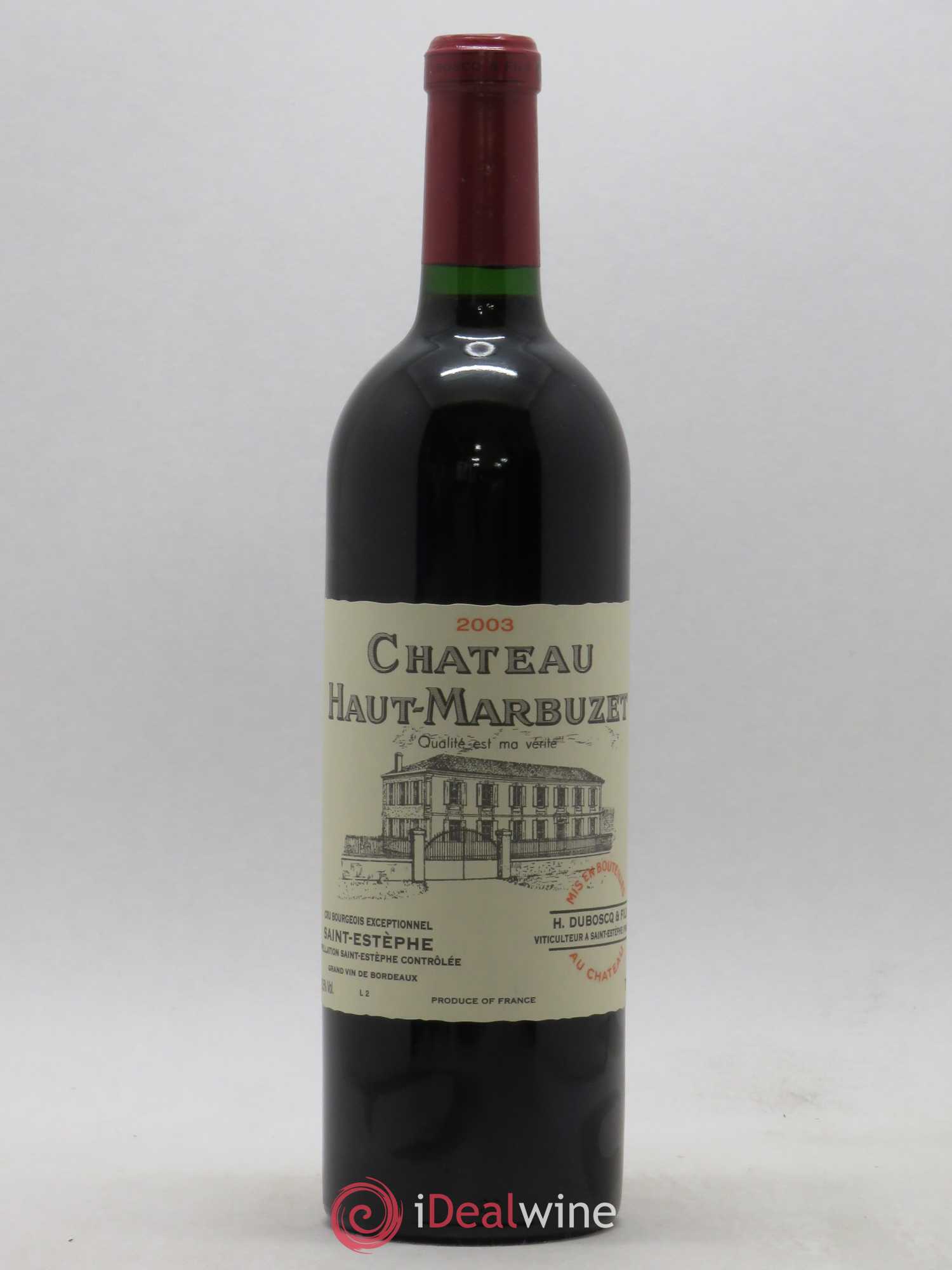 Château Haut Marbuzet 2003 - Lot de 1 bouteille - 0