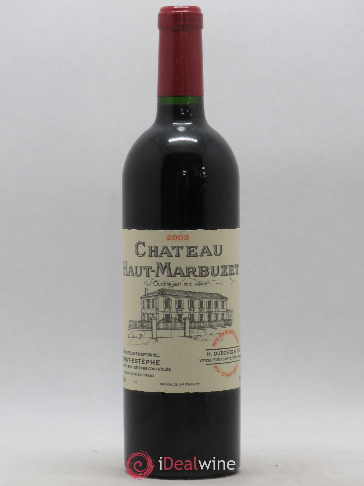 Château Haut Marbuzet 2003 - Lot de 1 bouteille - 0
