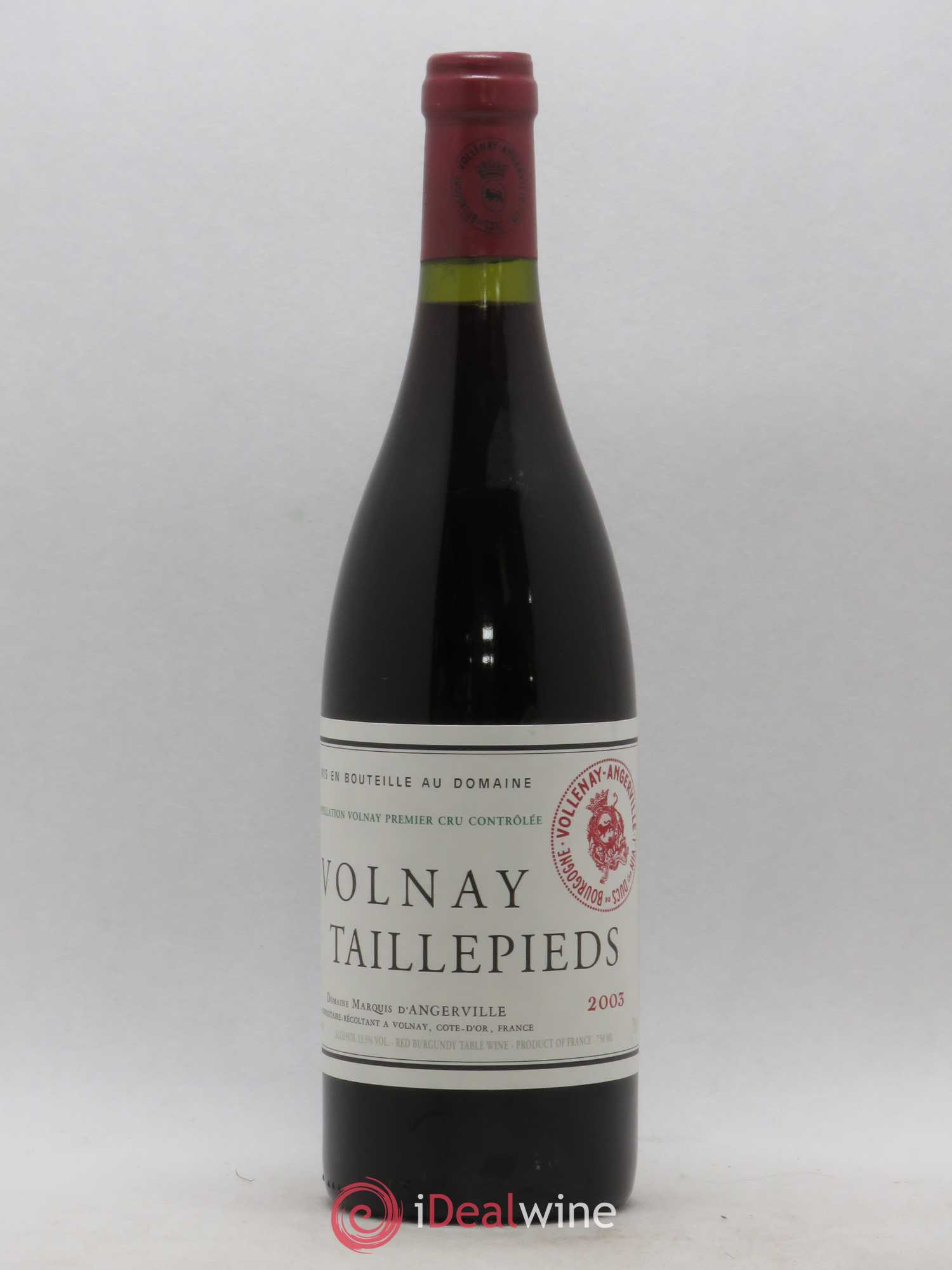 Volnay 1er Cru Taillepieds Marquis d'Angerville (Domaine) 2003 - Lot de 1 bouteille - 0