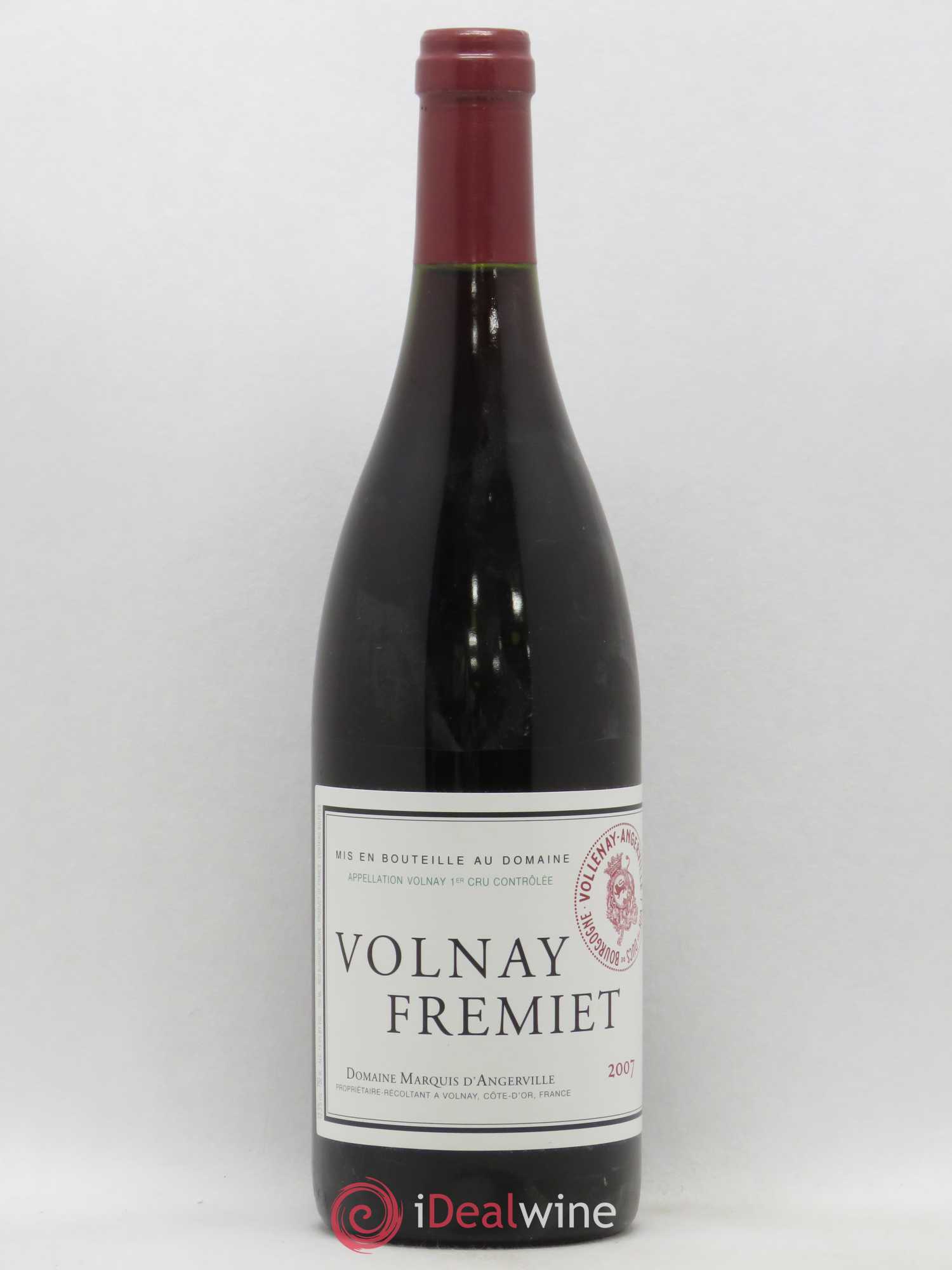 Volnay 1er Cru Frémiet Marquis d'Angerville (Domaine) 2007 - Lot de 1 bouteille - 0