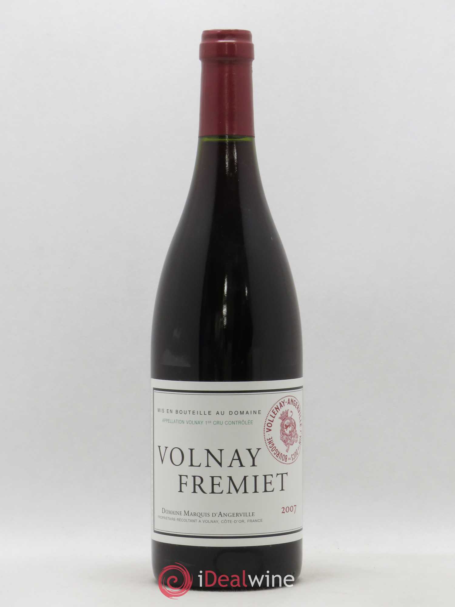 Volnay 1er Cru Frémiet Marquis d'Angerville (Domaine) 2007 - Lot de 1 bouteille - 0