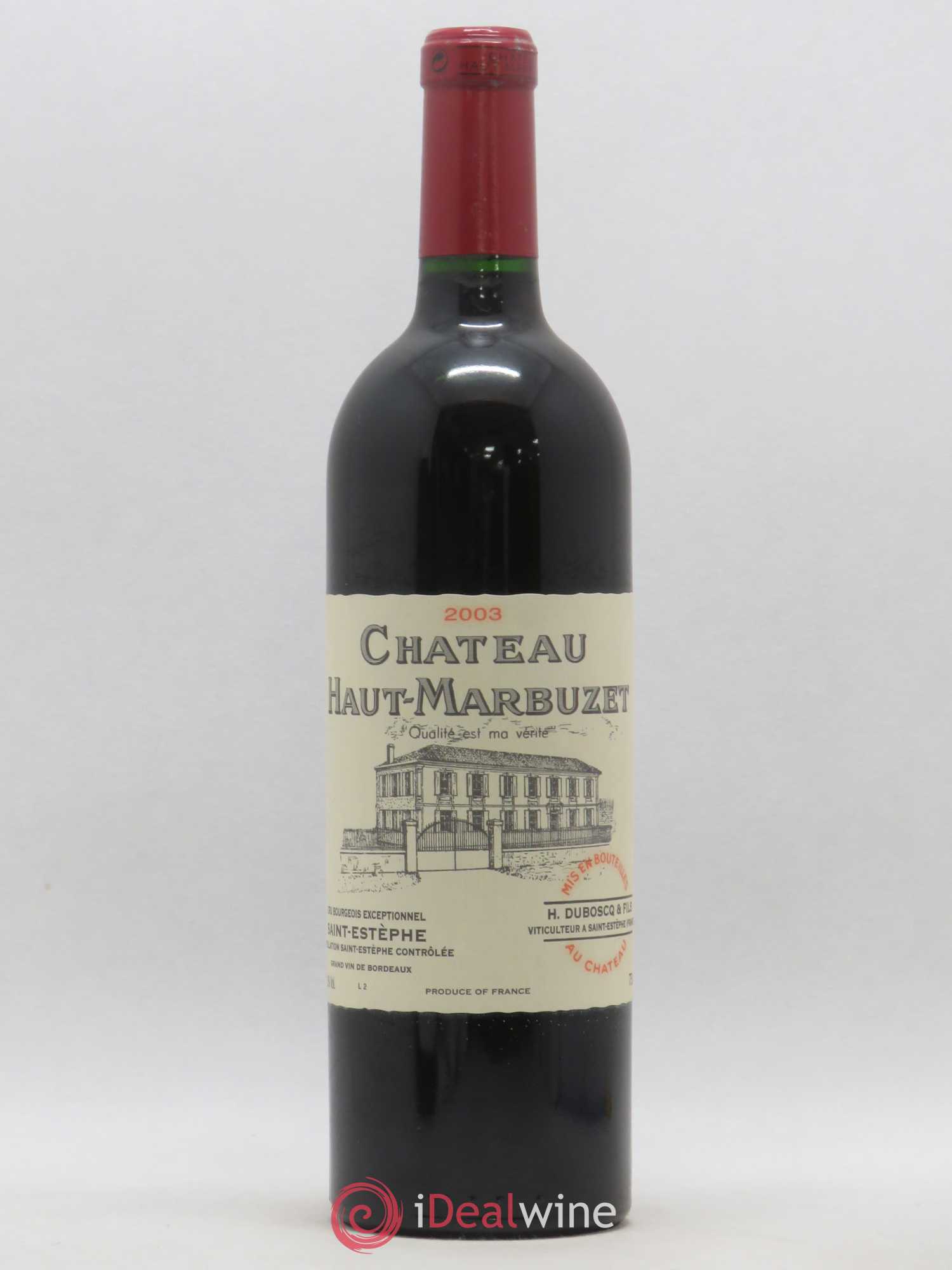 Château Haut Marbuzet 2003 - Lot de 1 bouteille - 0