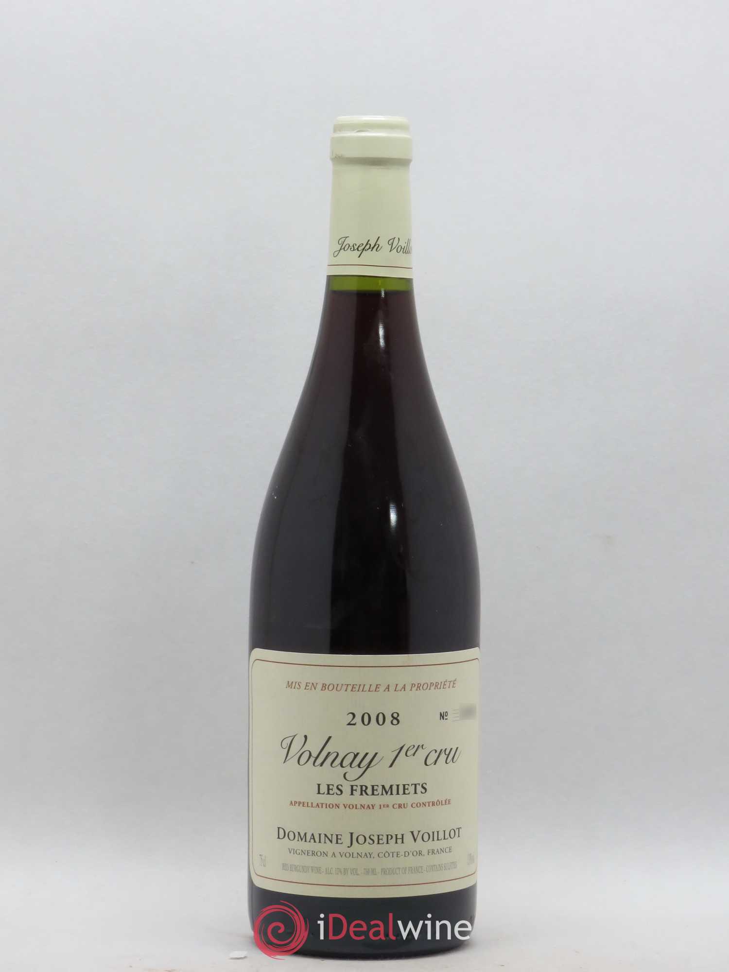Volnay 1er Cru Les Fremiets Joseph Voillot (sans prix de réserve) 2008 - Posten von 1 Flasche - 0