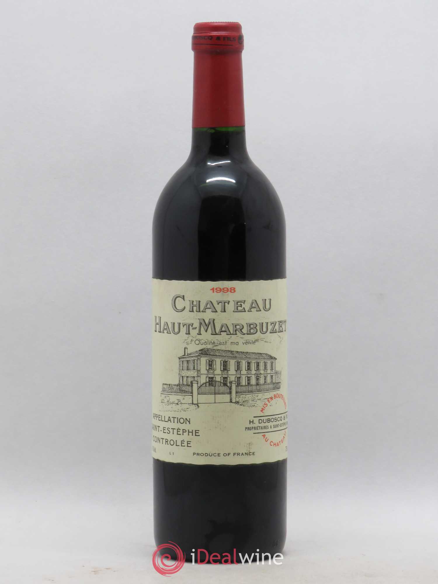 Château Haut Marbuzet 1998 - Lot de 1 bouteille - 0
