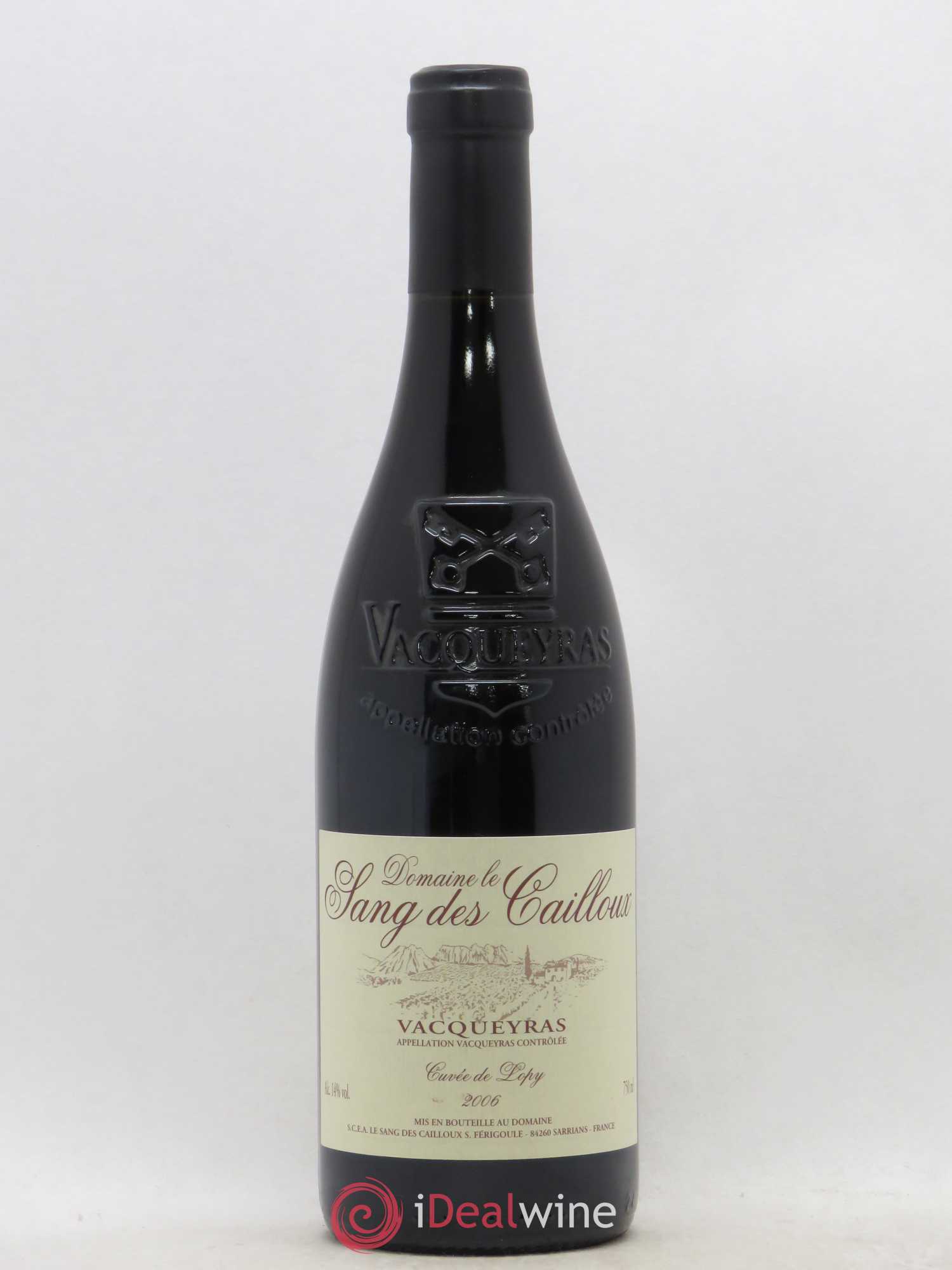 Vacqueyras Cuvée de Lopy Le Sang des Cailloux 2006 - Lot de 1 bouteille - 0