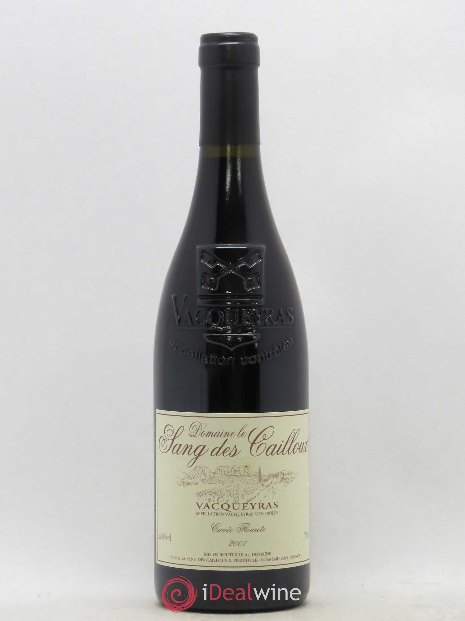 Vacqueyras Floureto Le Sang des Cailloux 2007 - Lot de 1 bouteille - 0