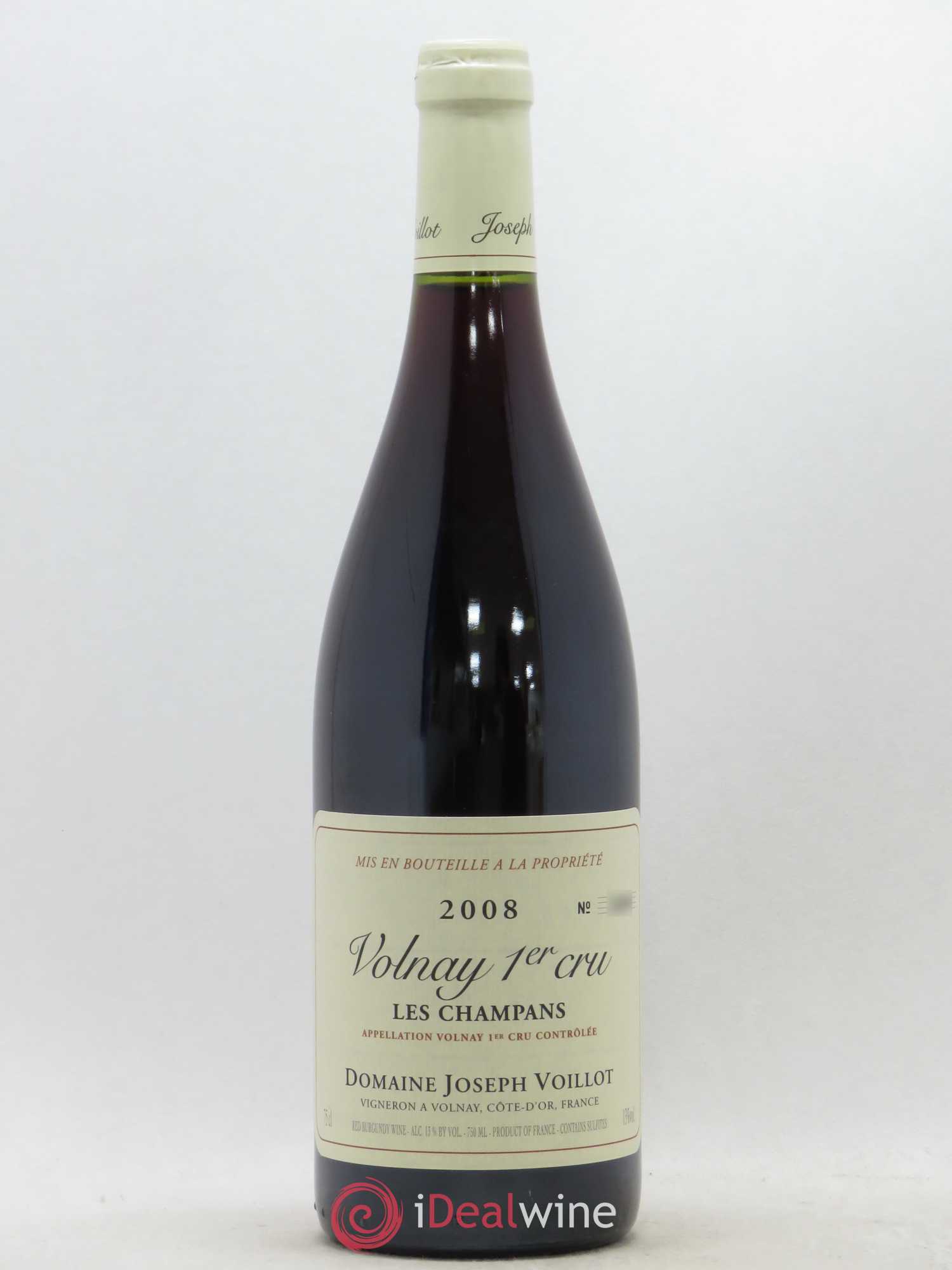 Volnay 1er Cru les Champans Joseph Voillot (Domaine) 2008 - Lot de 1 bouteille - 0