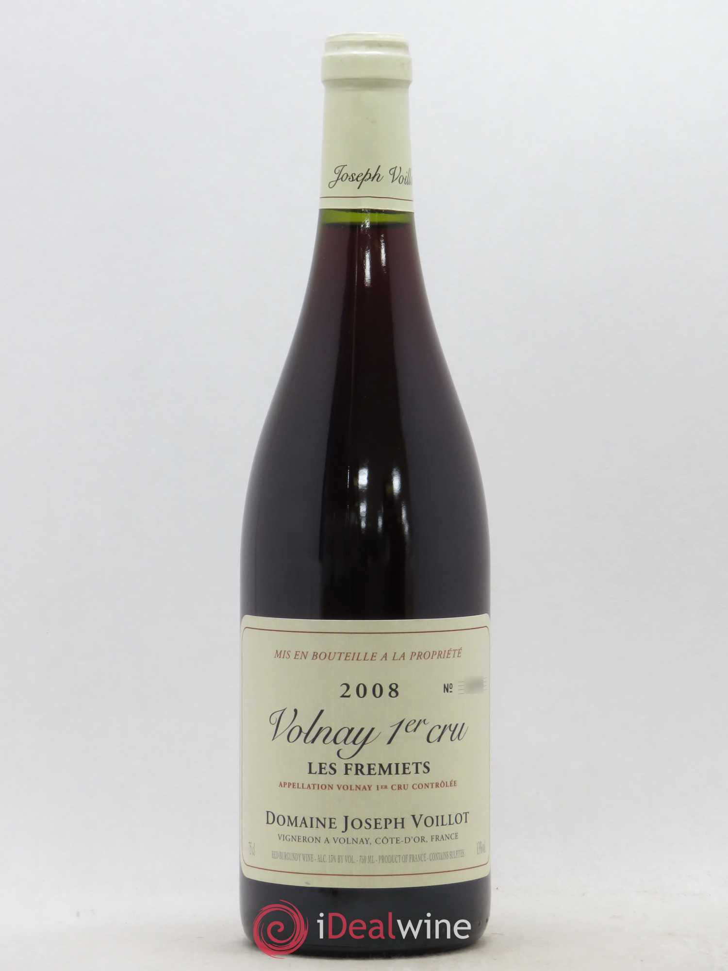 Volnay 1er Cru Les Fremiets Joseph Voillot (Domaine) 2008 - Lot de 1 bouteille - 0