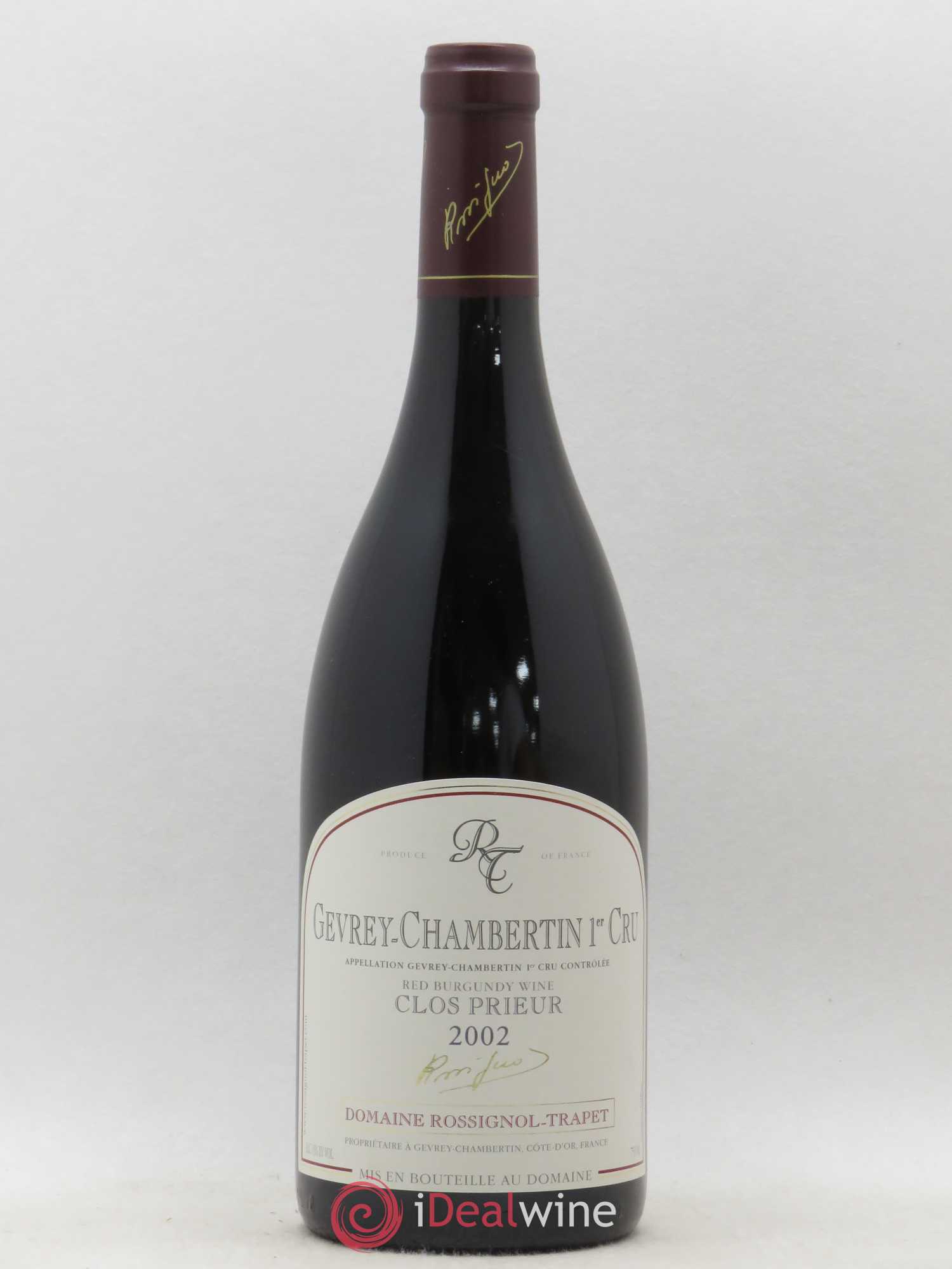 Gevrey-Chambertin 1er Cru Clos Prieur Rossignol-Trapet (Domaine) 2002 - Lot de 1 bouteille - 0